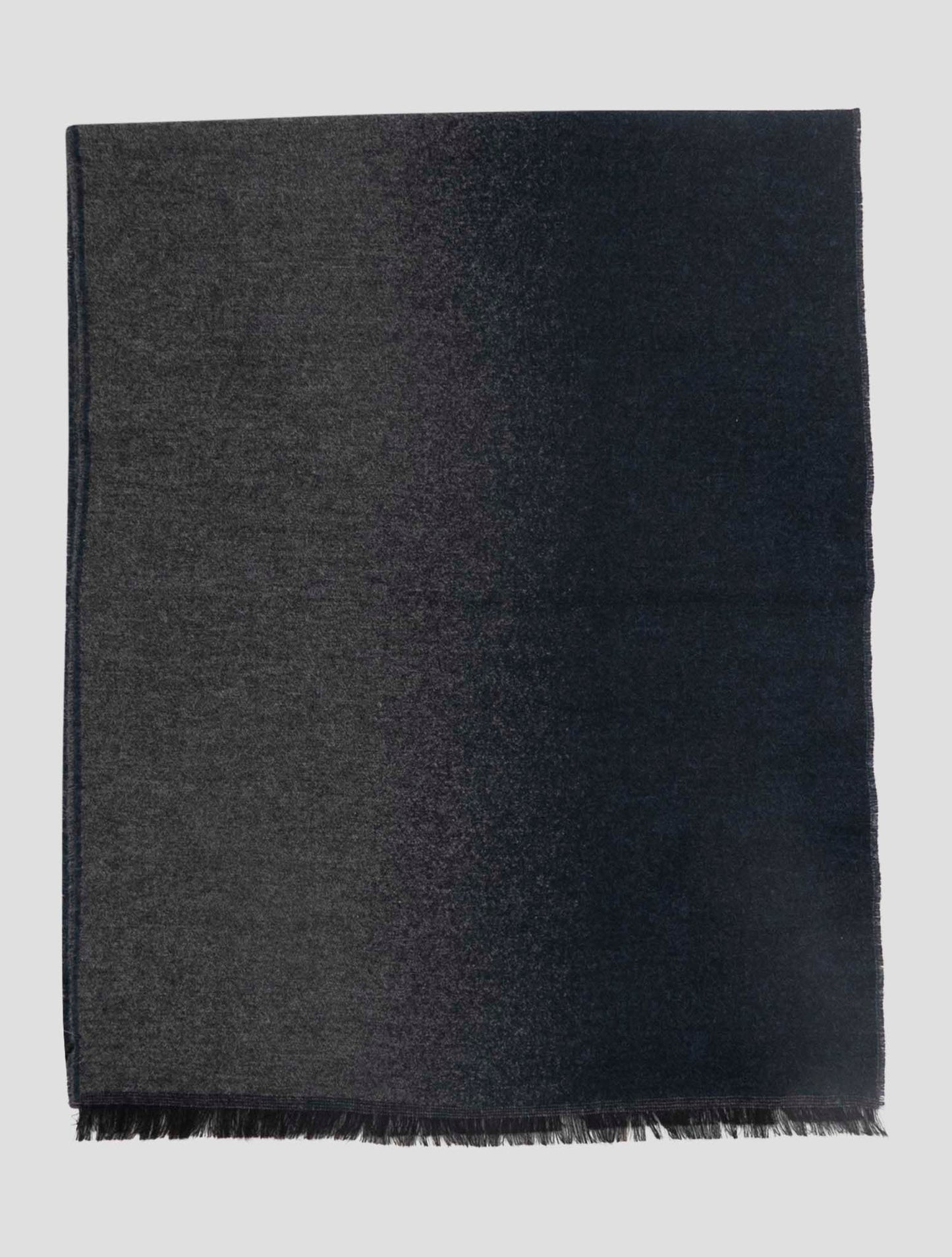 Kiton Gray Blue Cashmere Scarf 37x180