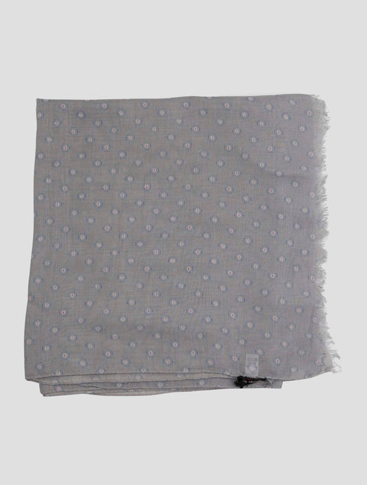 Kiton Light Blue Gray Silk 35x180