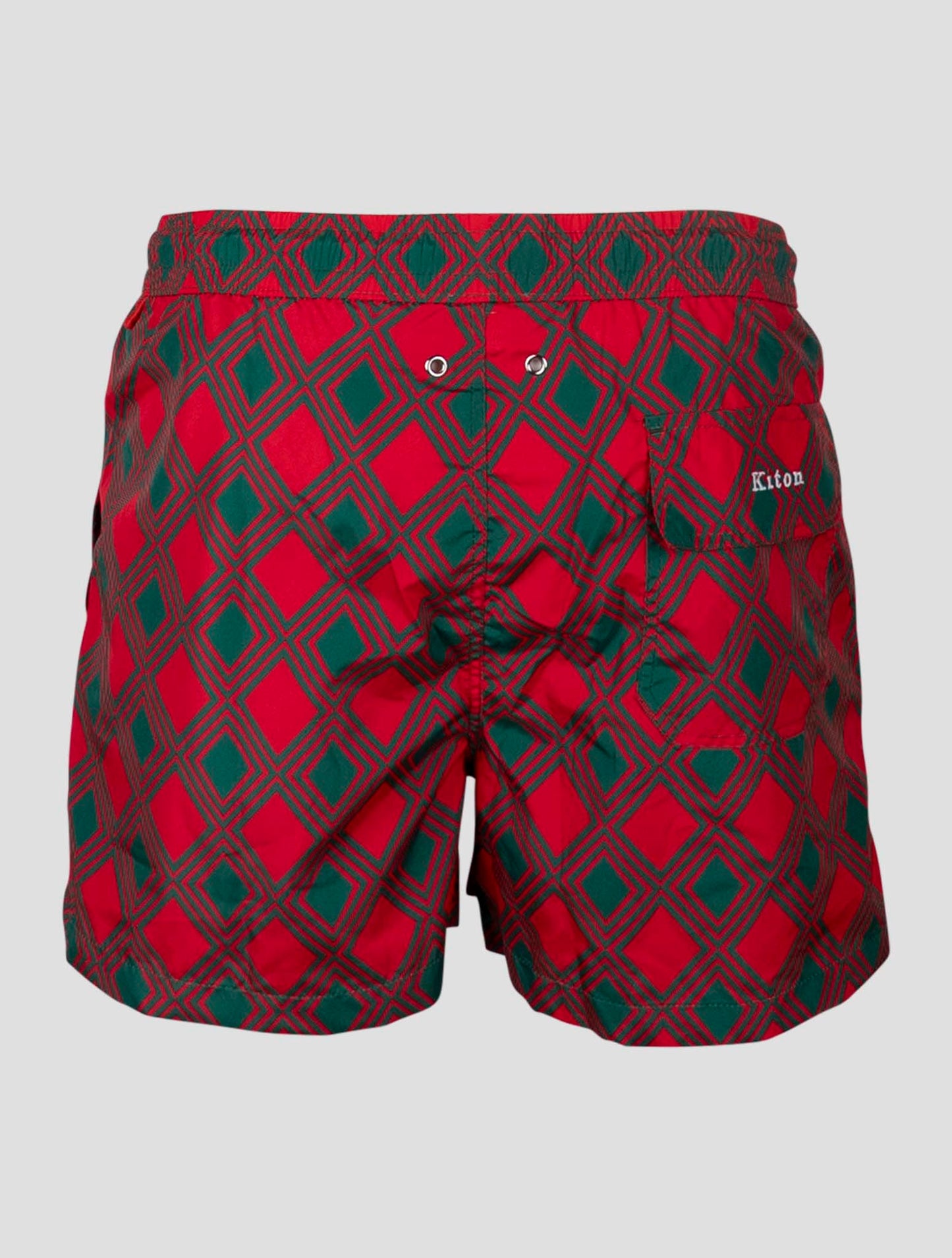 Kiton Red Green Pl Swim Trunks