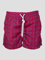 Kiton Fuchsia Light Blue Pl Swim Trunks