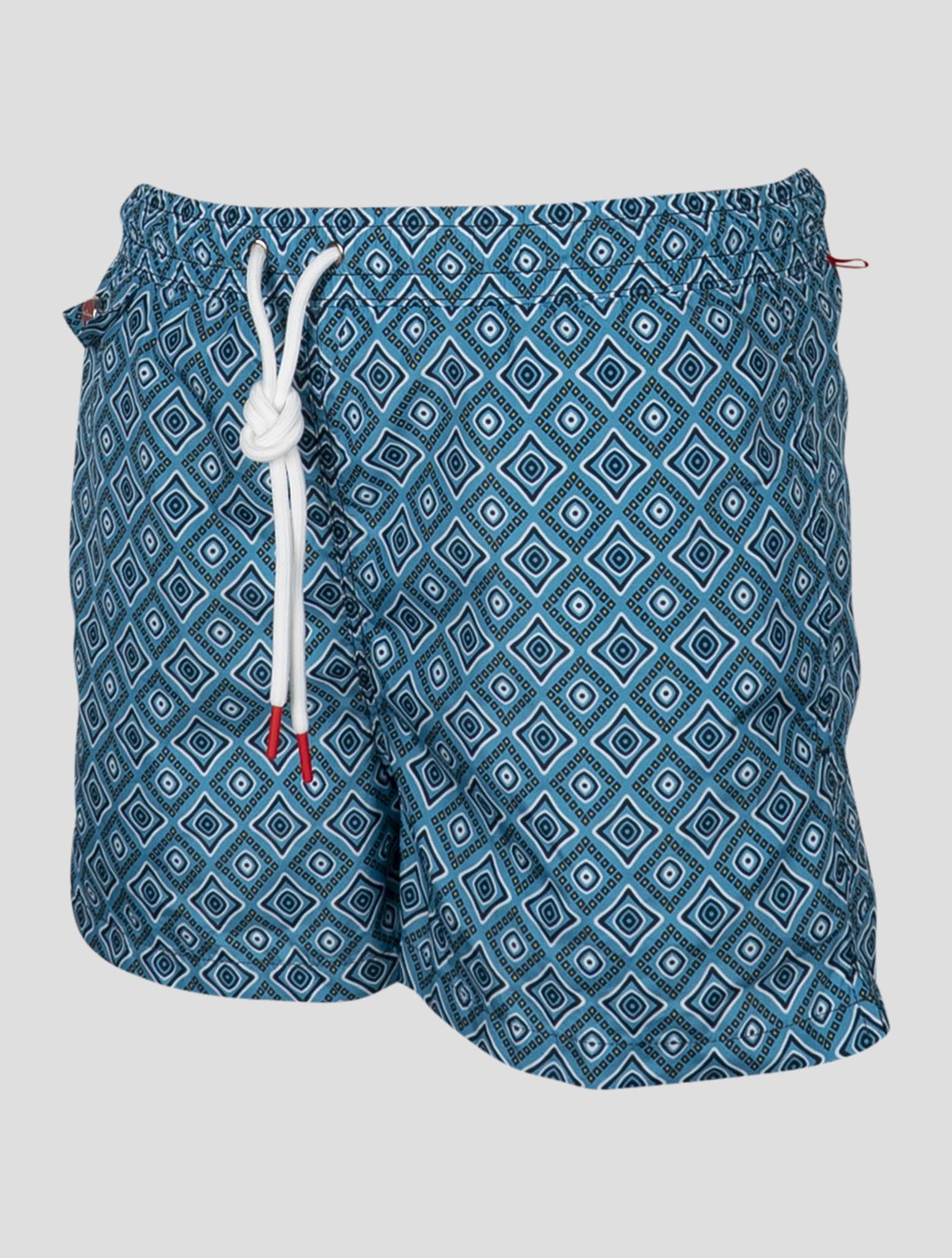 Kiton Light Blue Yellow Pl Swim Trunks