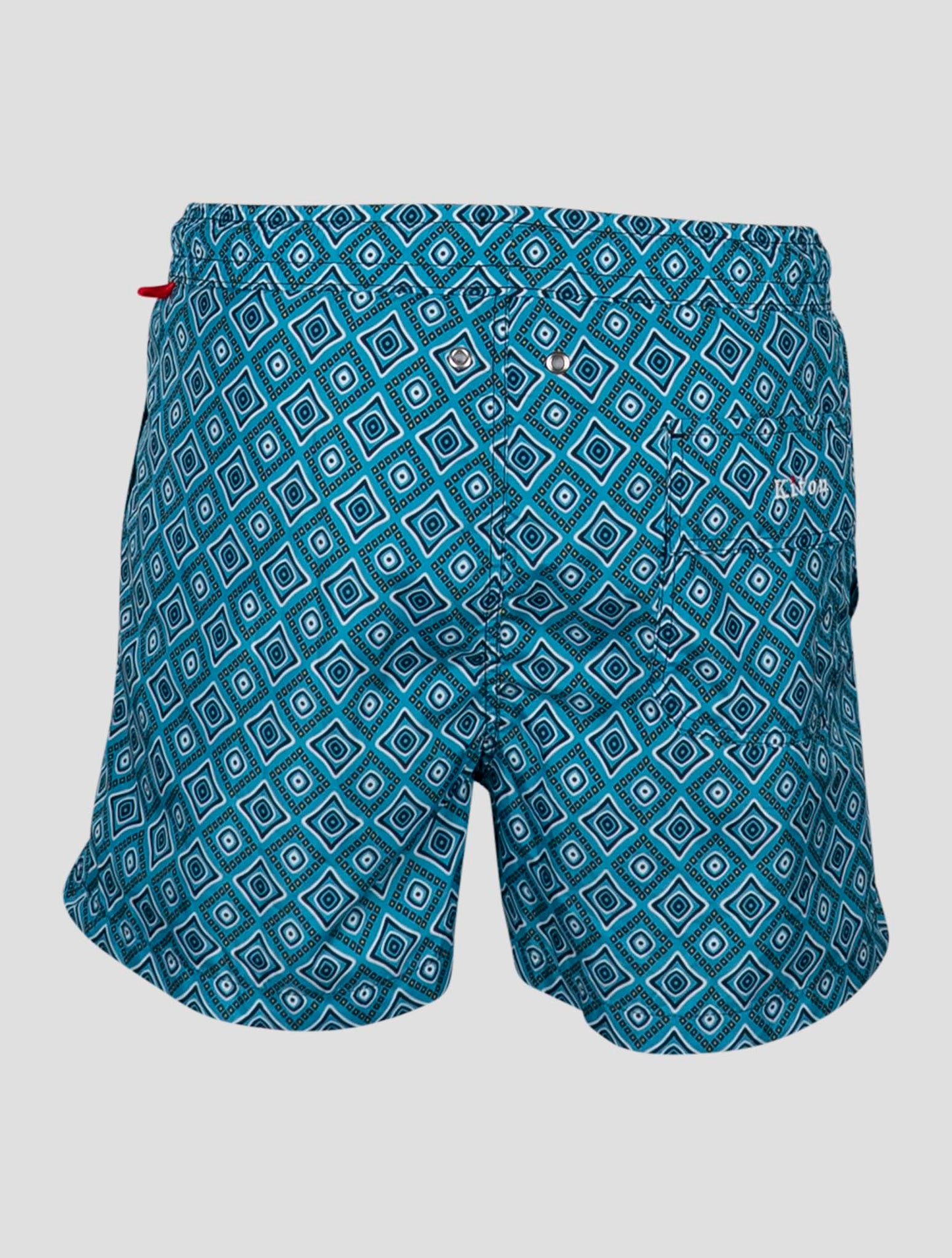 Kiton Light Blue Yellow Pl Swim Trunks