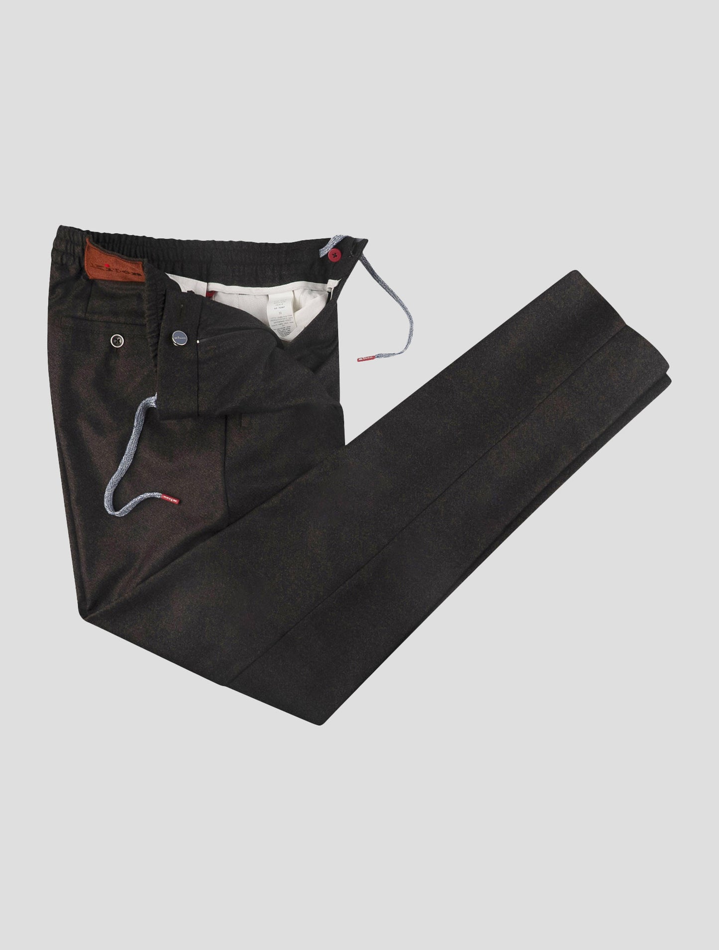 Kiton Dark Brown Virgin Wool Pants