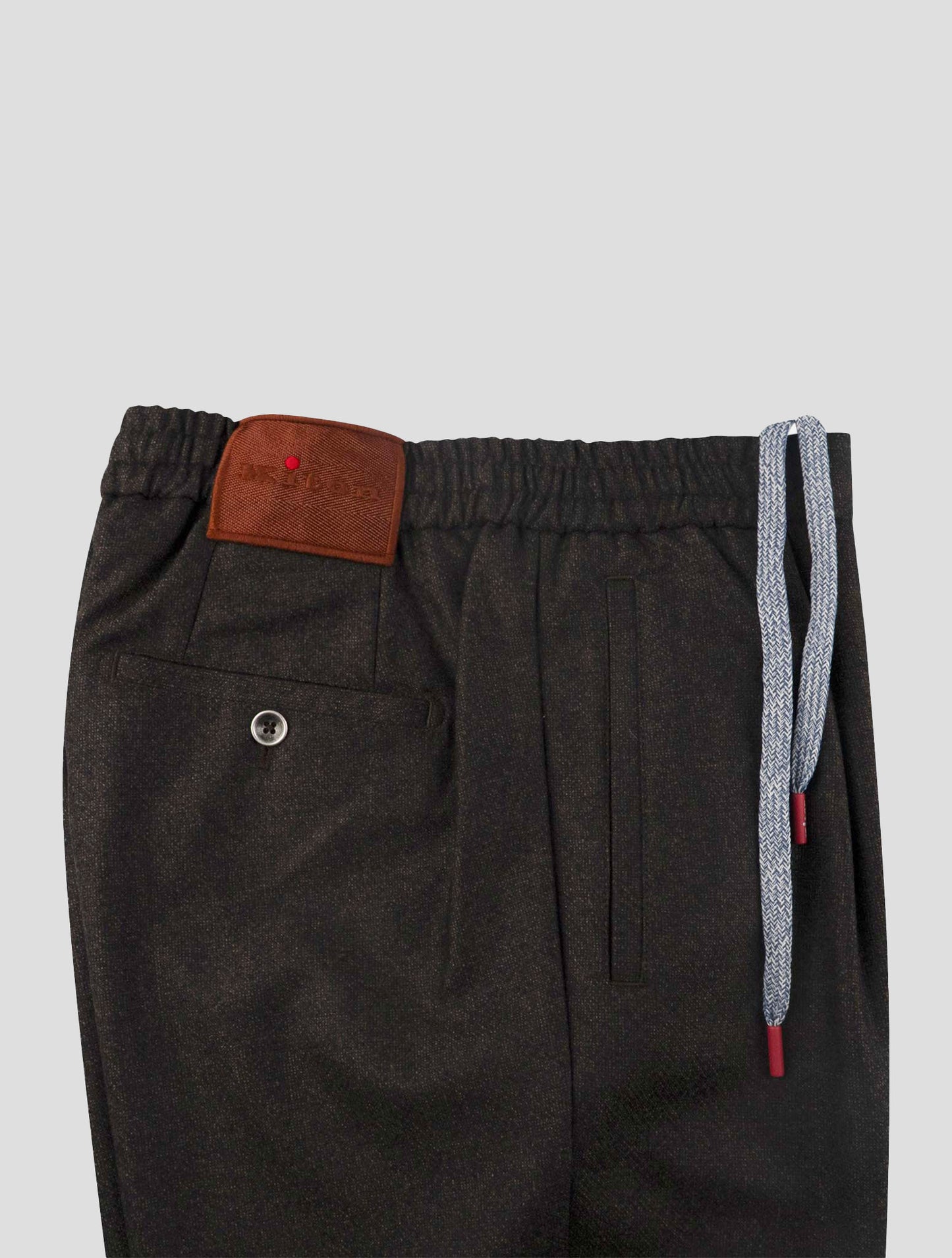 Kiton Dark Brown Virgin Wool Pants