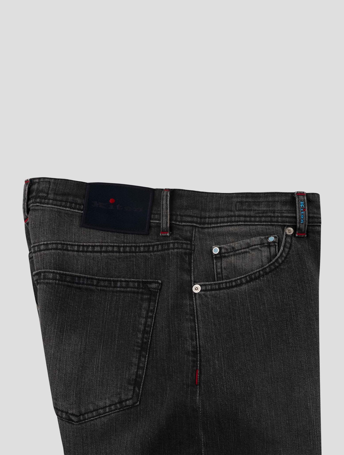 Kiton Gray Cotton Ea Jeans