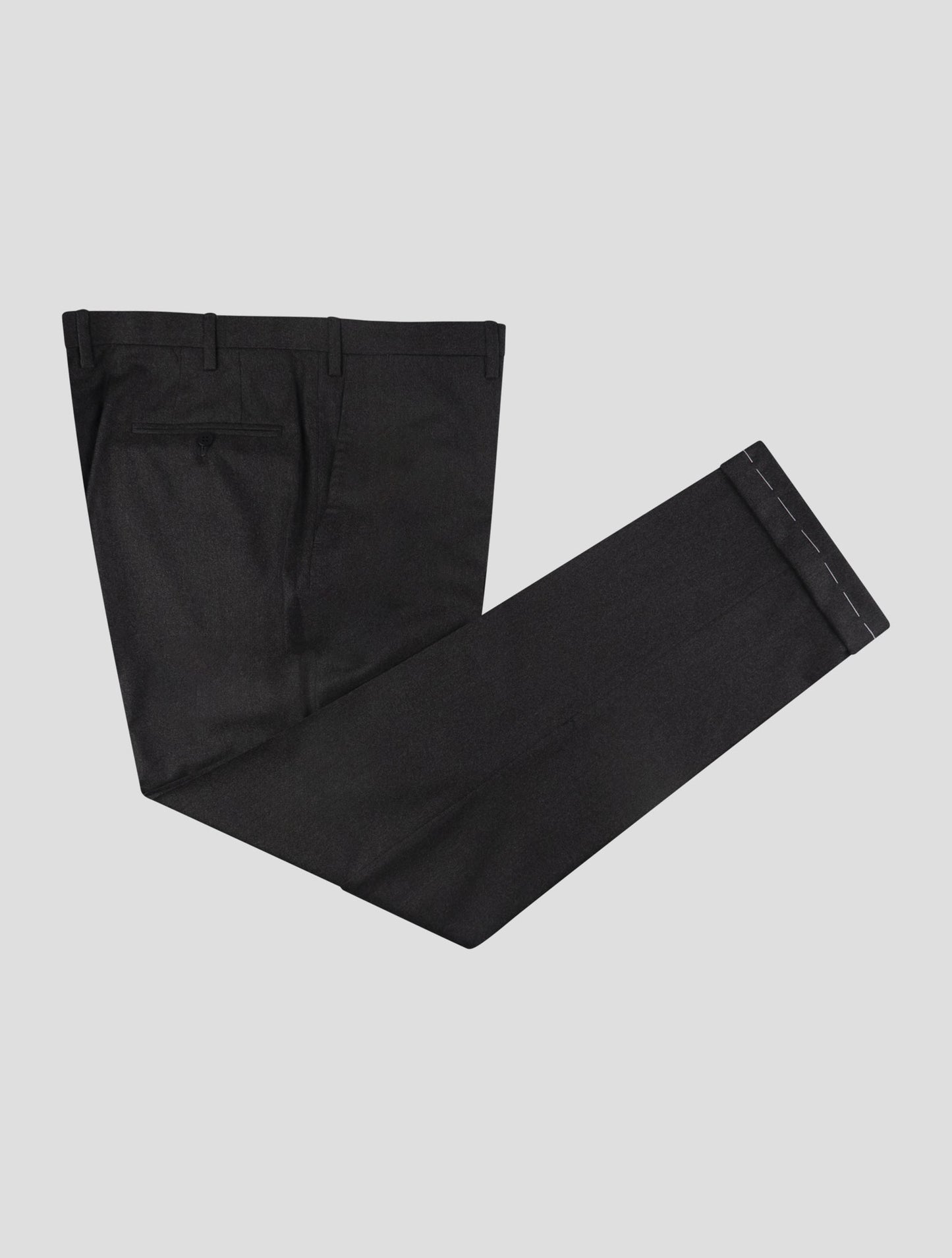 Kiton Gray Wool Dress Pants
