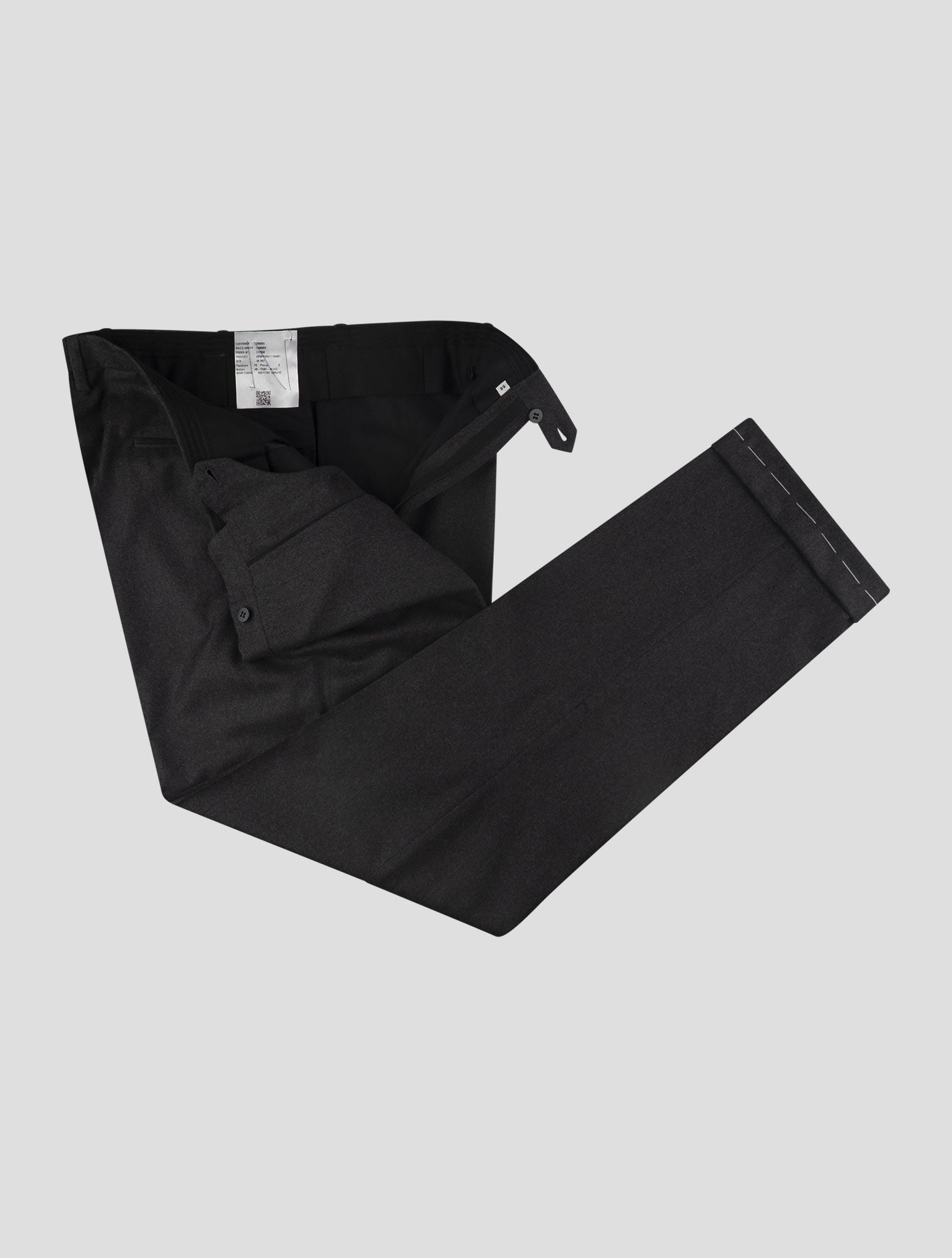 Kiton Gray Wool Dress Pants