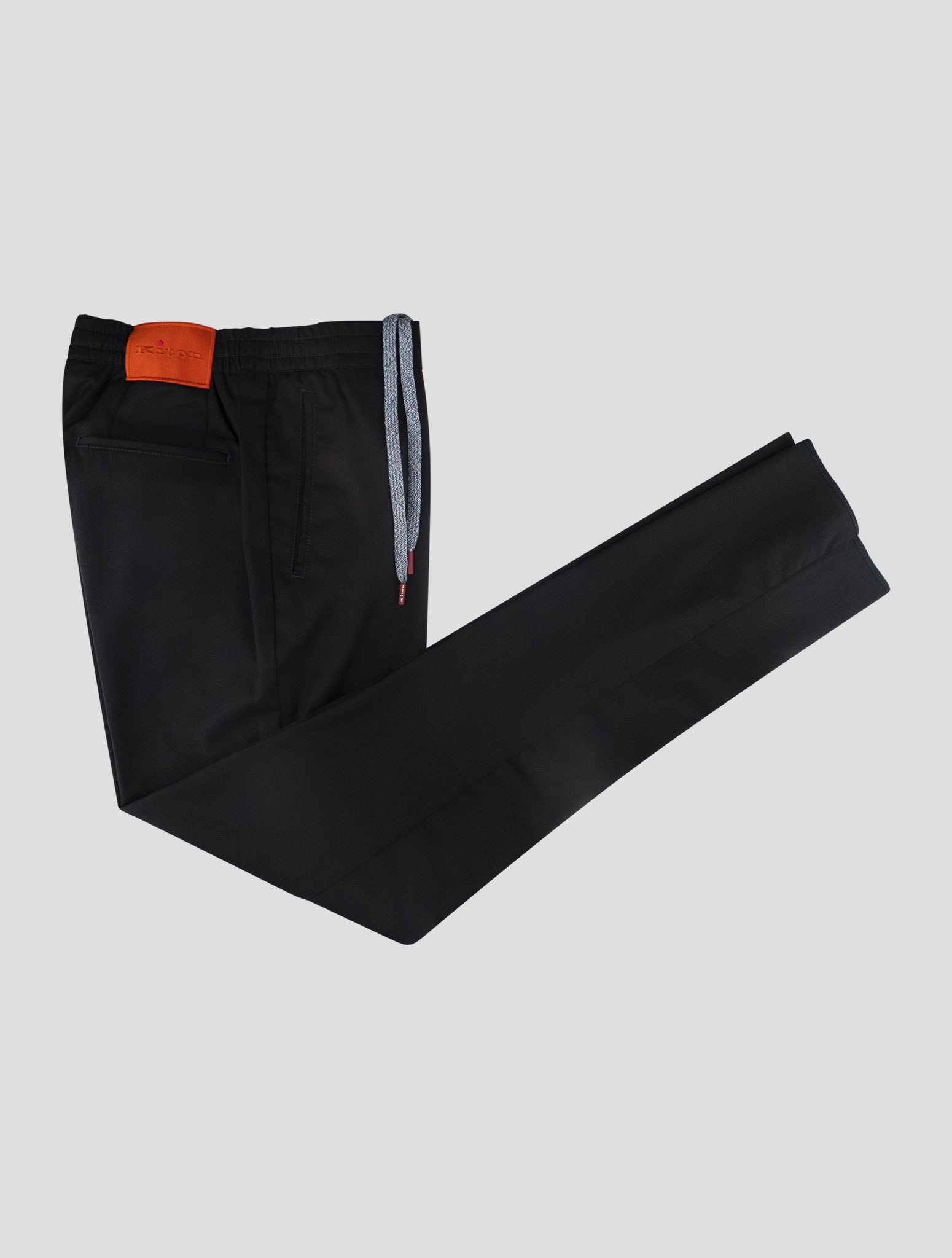 Kiton Black Virgin Wool Pants
