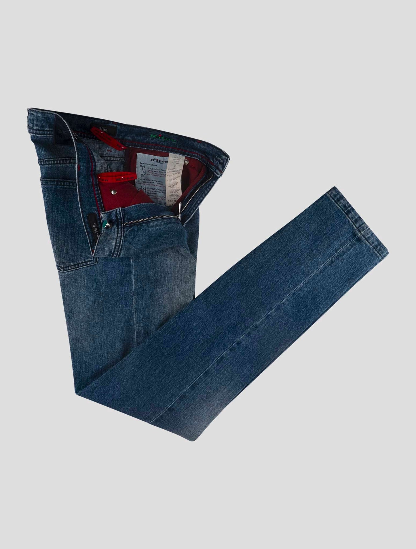 Kiton Blue Cotton Ea Jeans
