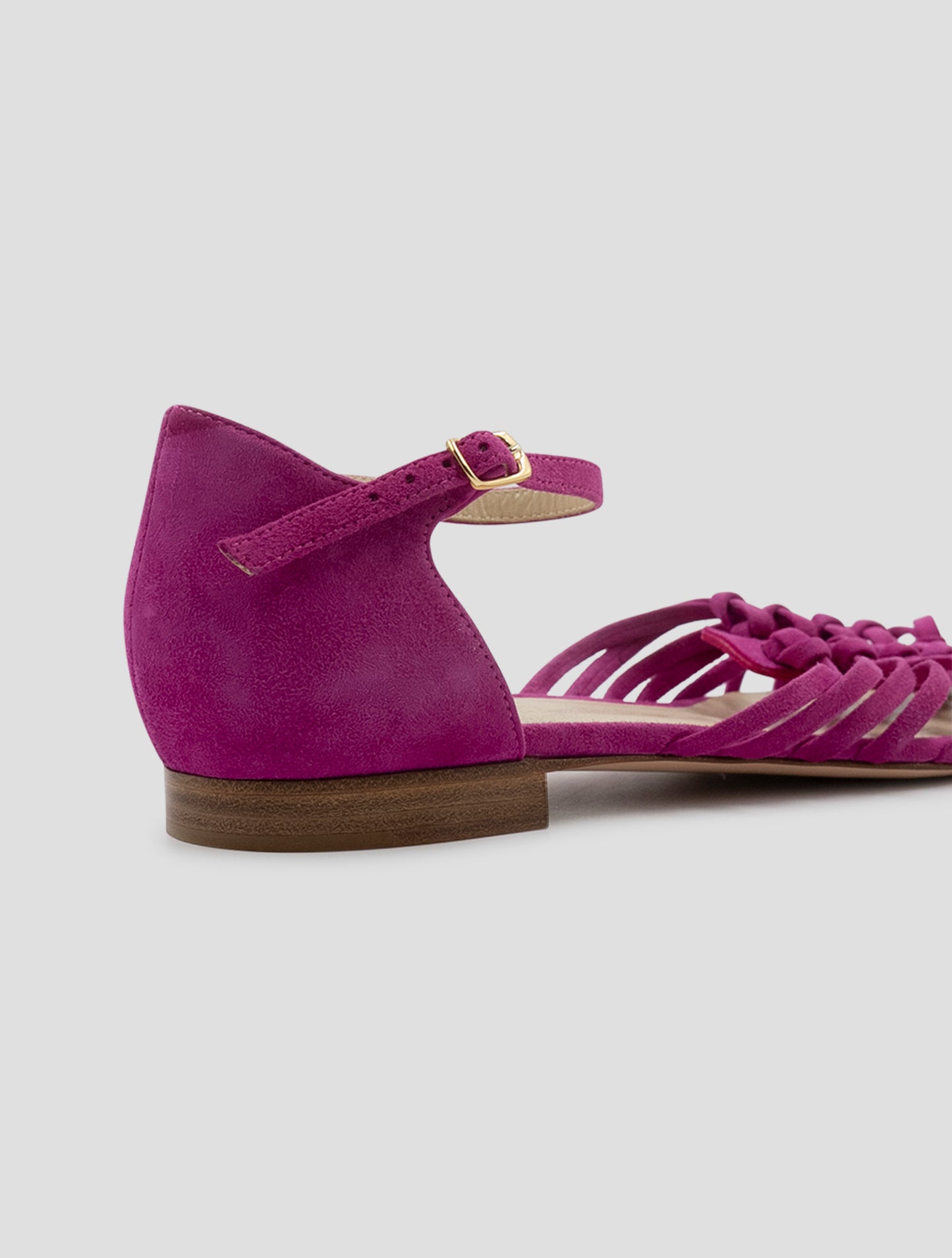 Kiton Fuchsia Leather Suede Sandals Women