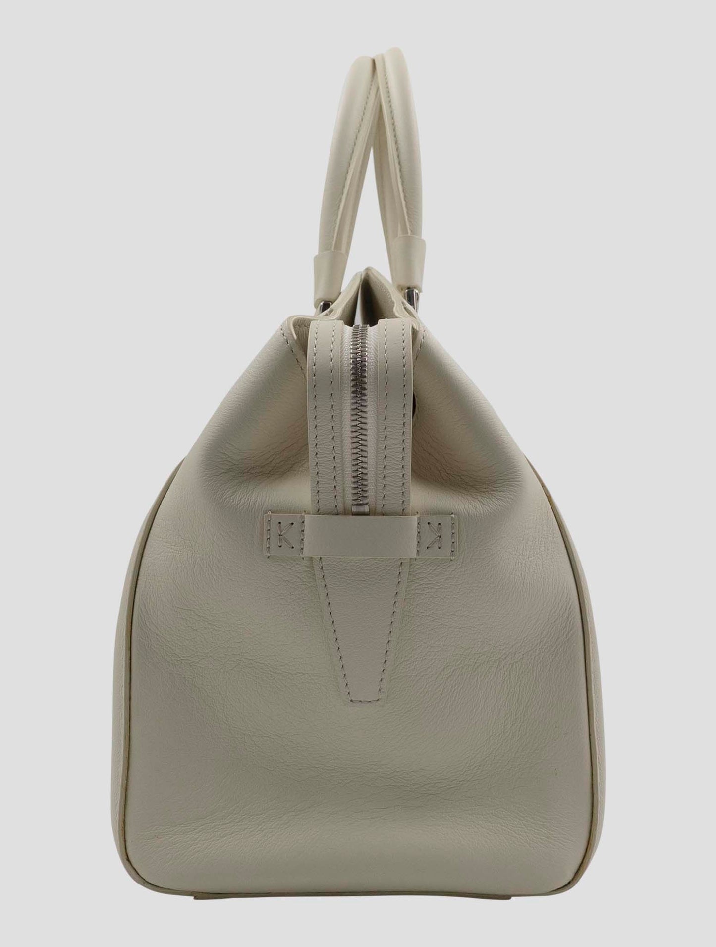 Kiton White Leather Bag Women