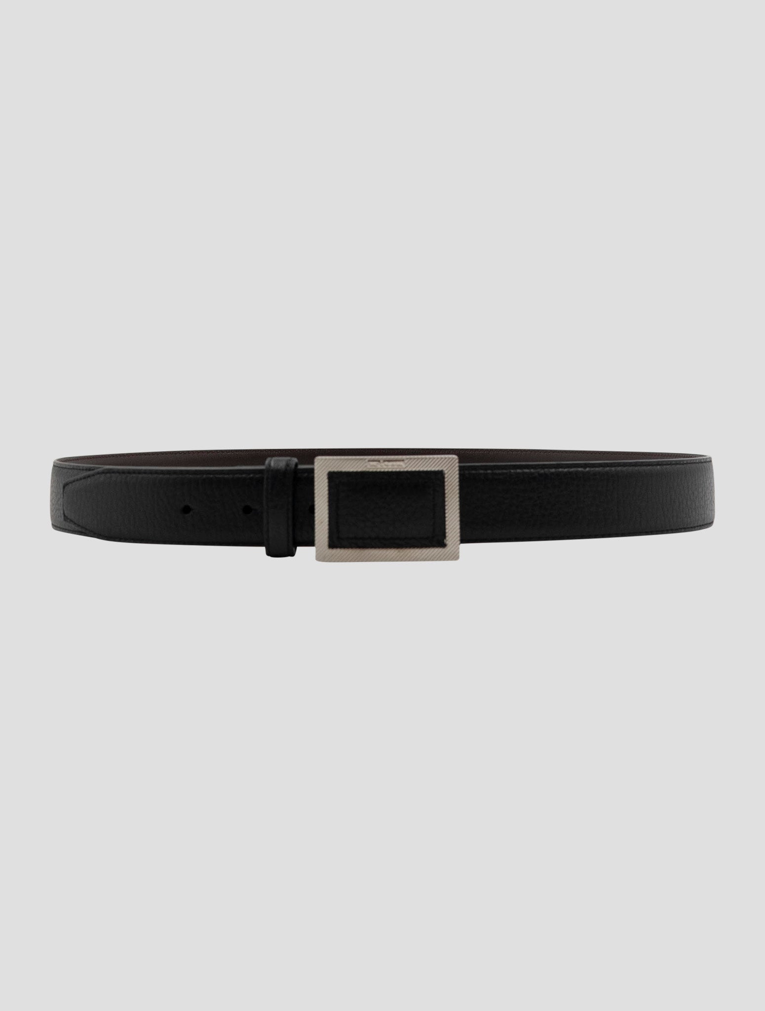 Kiton Black Leather Deer Belt Women