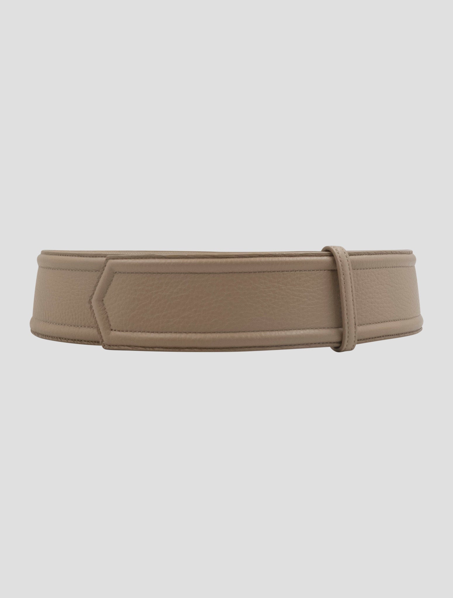 Kiton Beige Leather Deer Belt Women