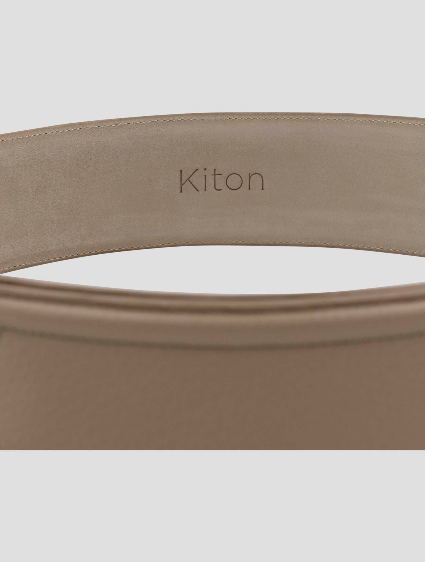 Kiton Beige Leather Deer Belt Women