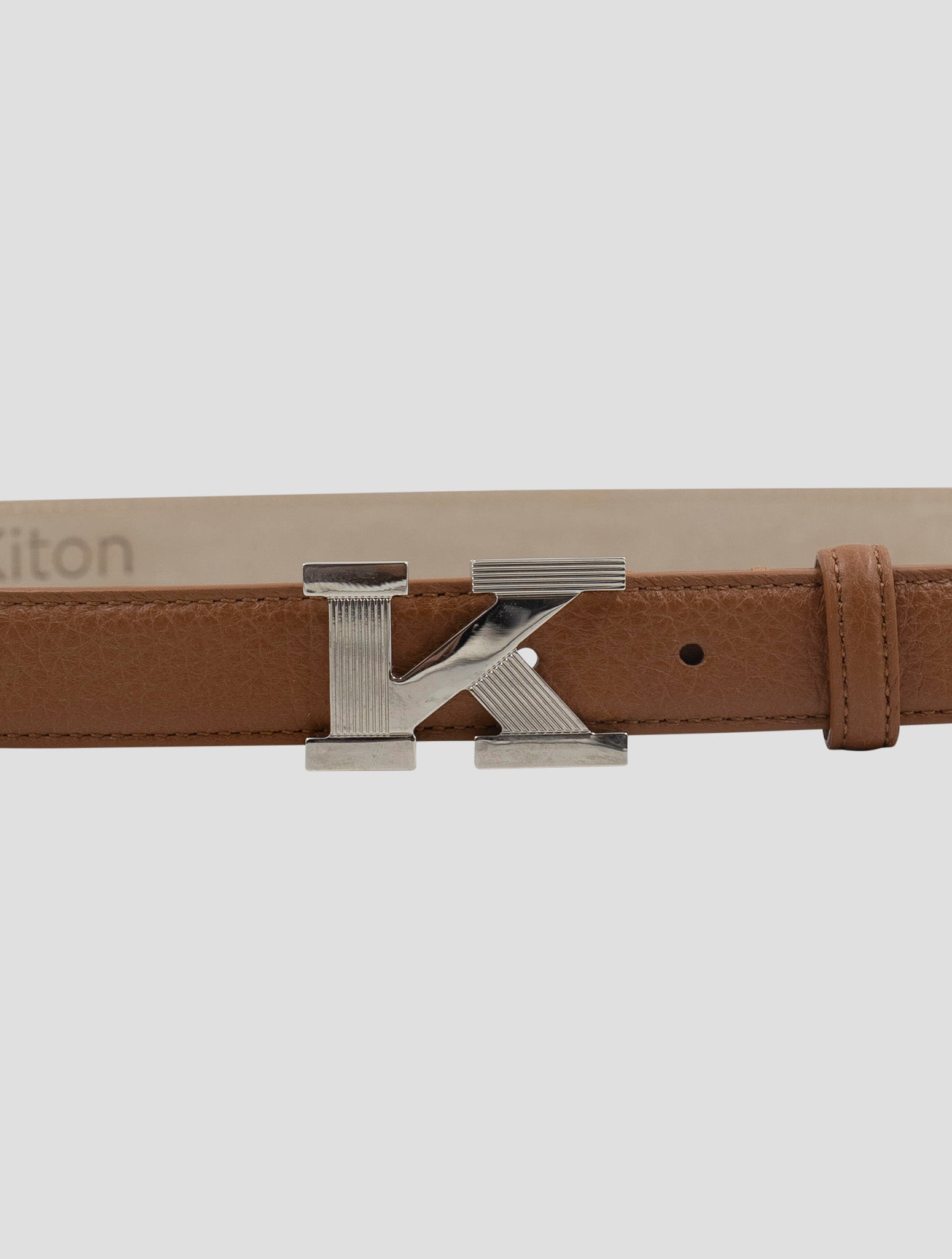 Kiton Brown Leather Belt Women