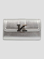 Kiton Silver Leather Lamb Bag Women