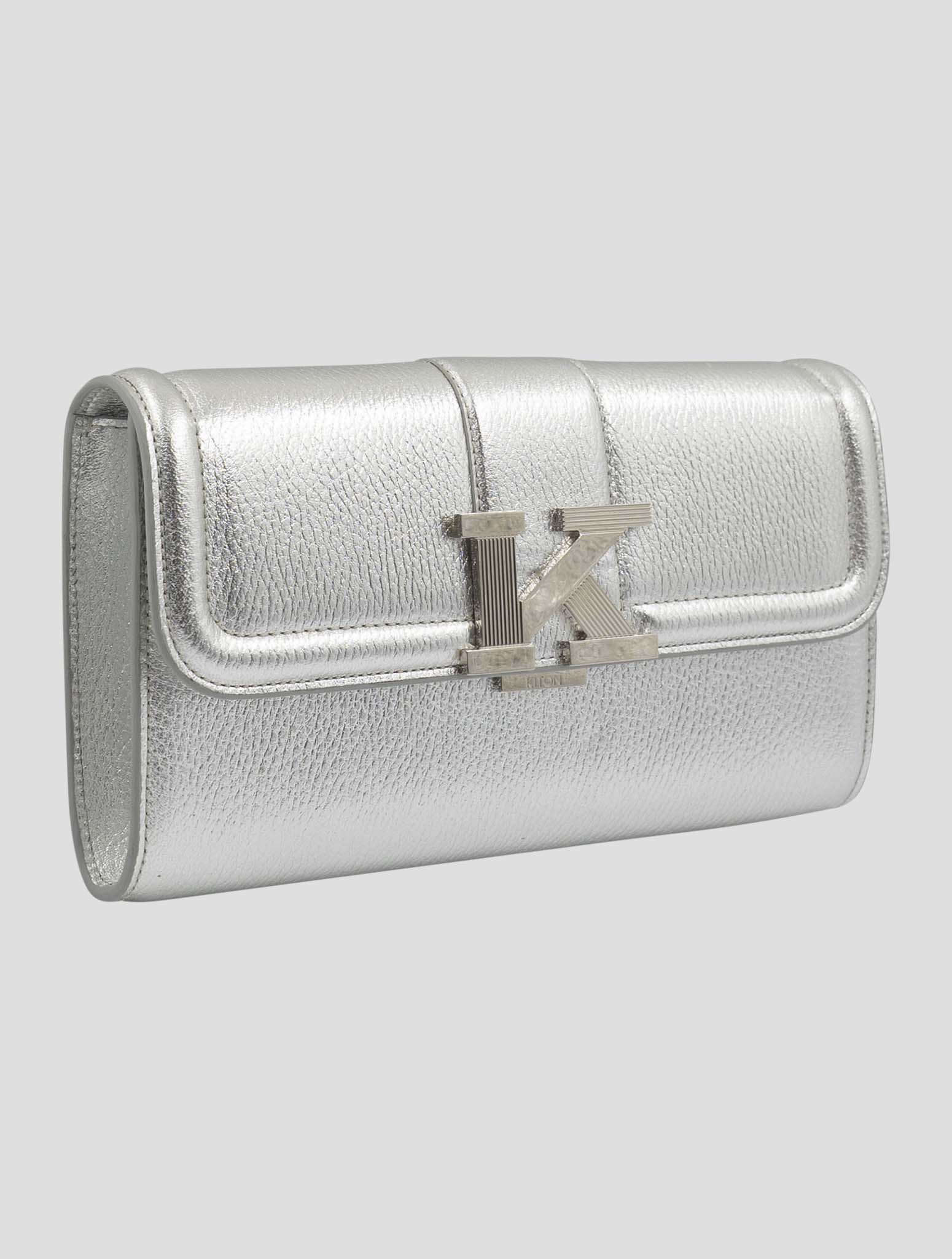 Kiton Silver Leather Lamb Bag Women