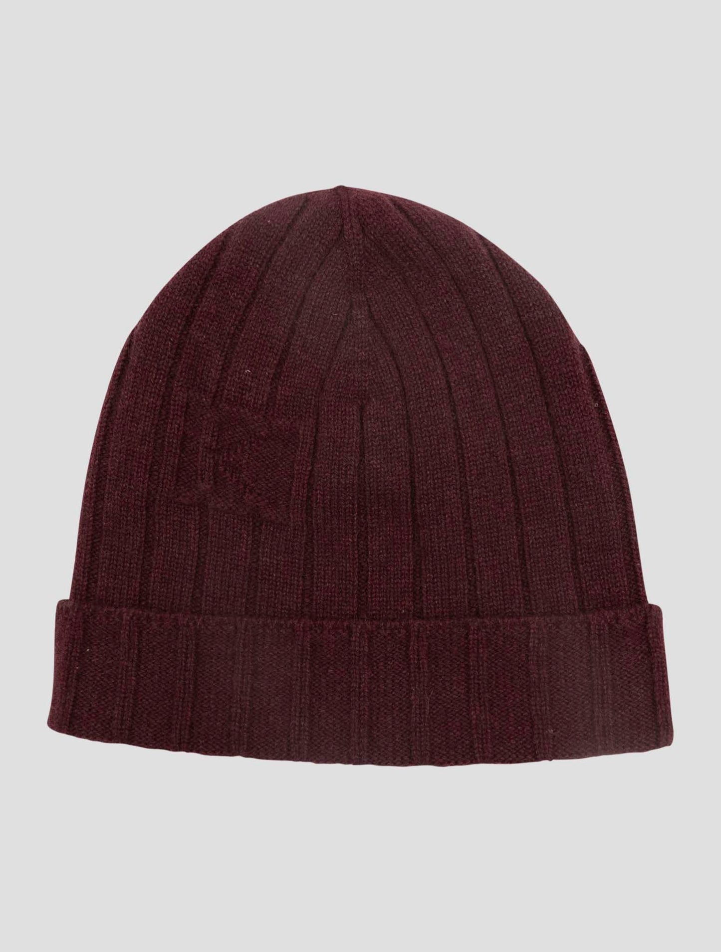 Kiton Burgundy Cashmere Beanie Hat Women