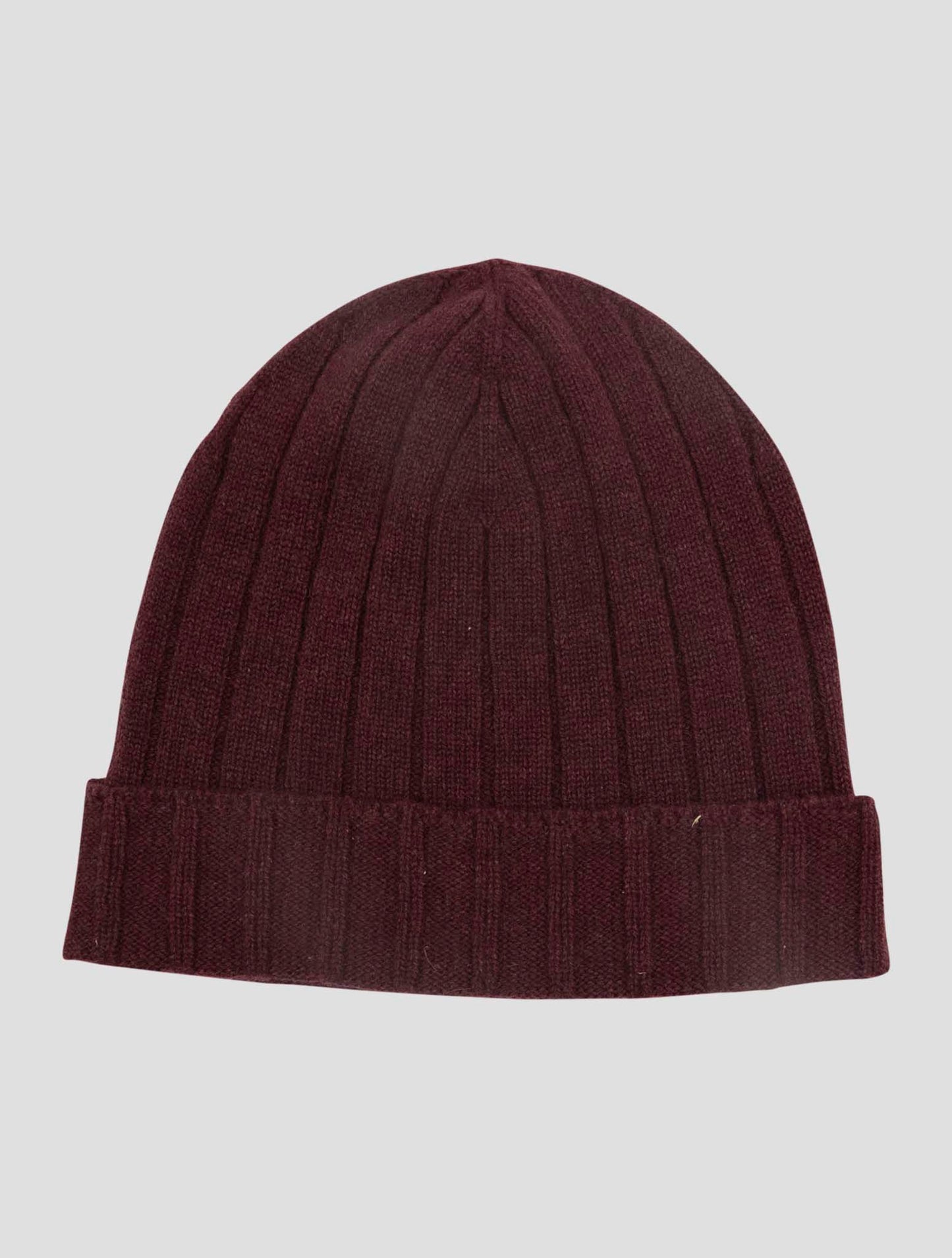 Kiton Burgundy Cashmere Beanie Hat Women