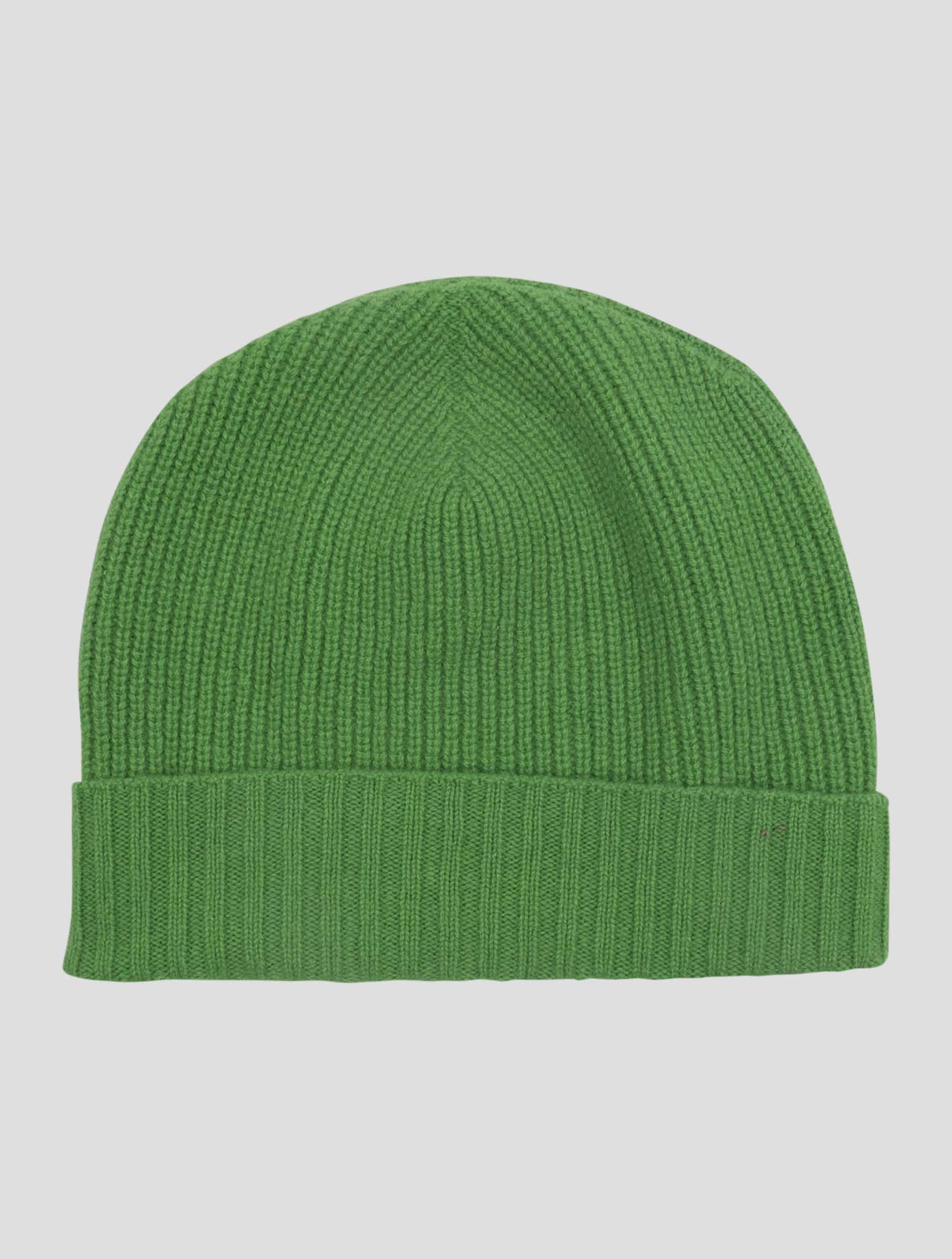 Kiton Green Cashmere Beanie Hat Women