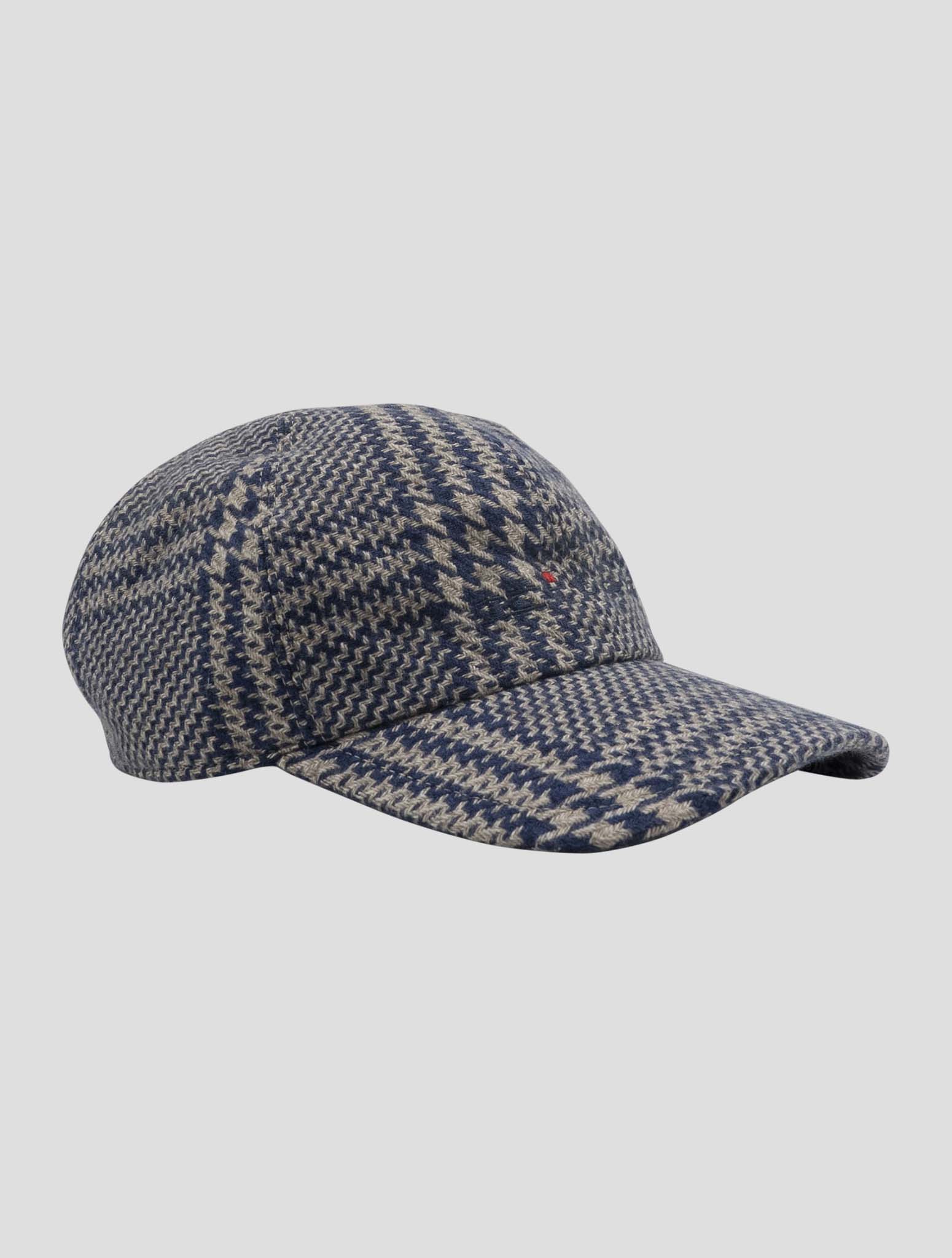 Kiton Blue Gray Silk Cashmere Baseball Cap Women