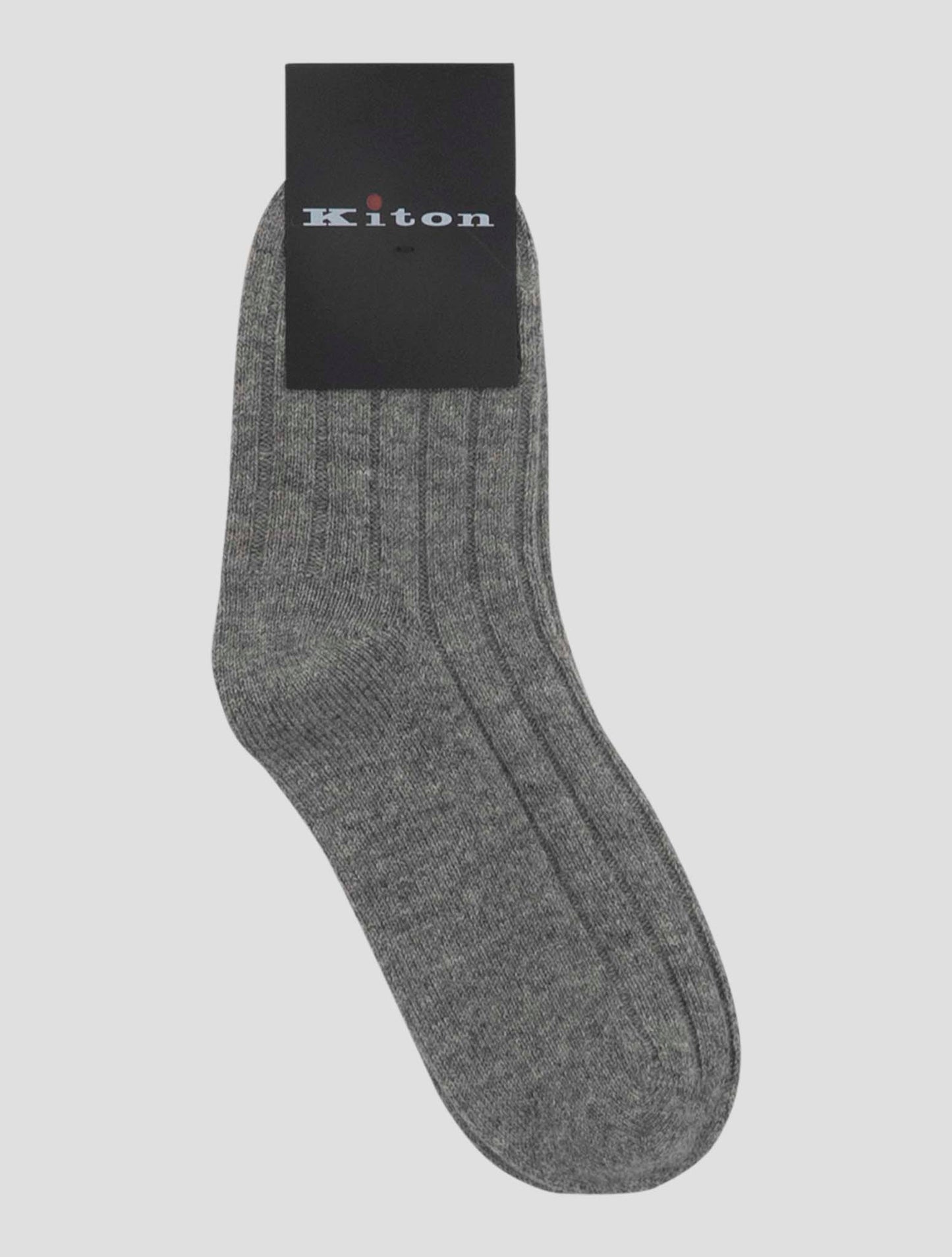 Kiton Gray Cashmere Socks Women