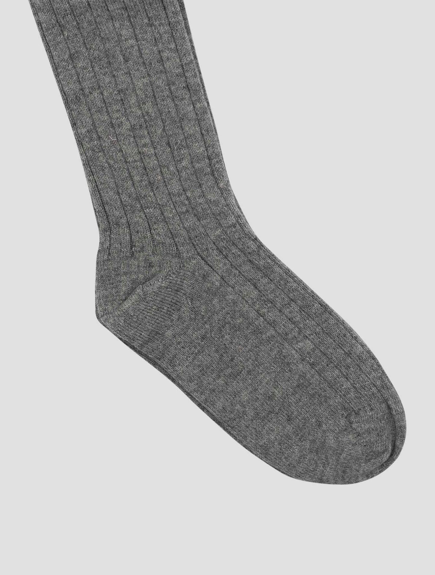 Kiton Gray Cashmere Socks Women