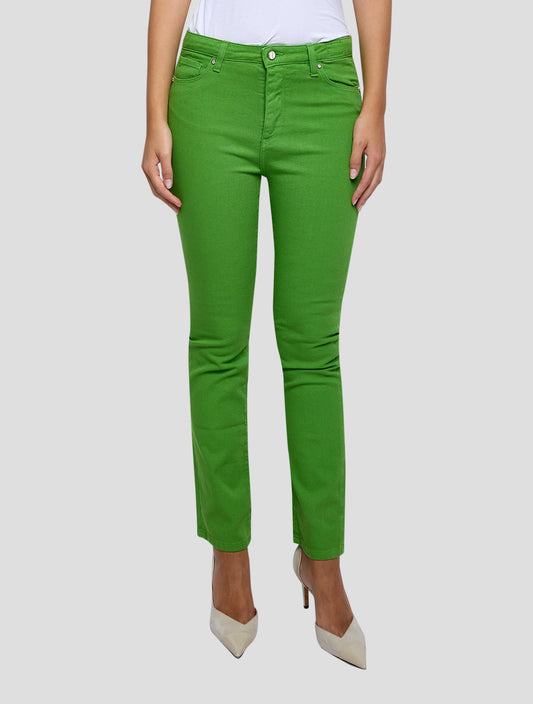 Kiton Green Cotton Ea Jeans Women