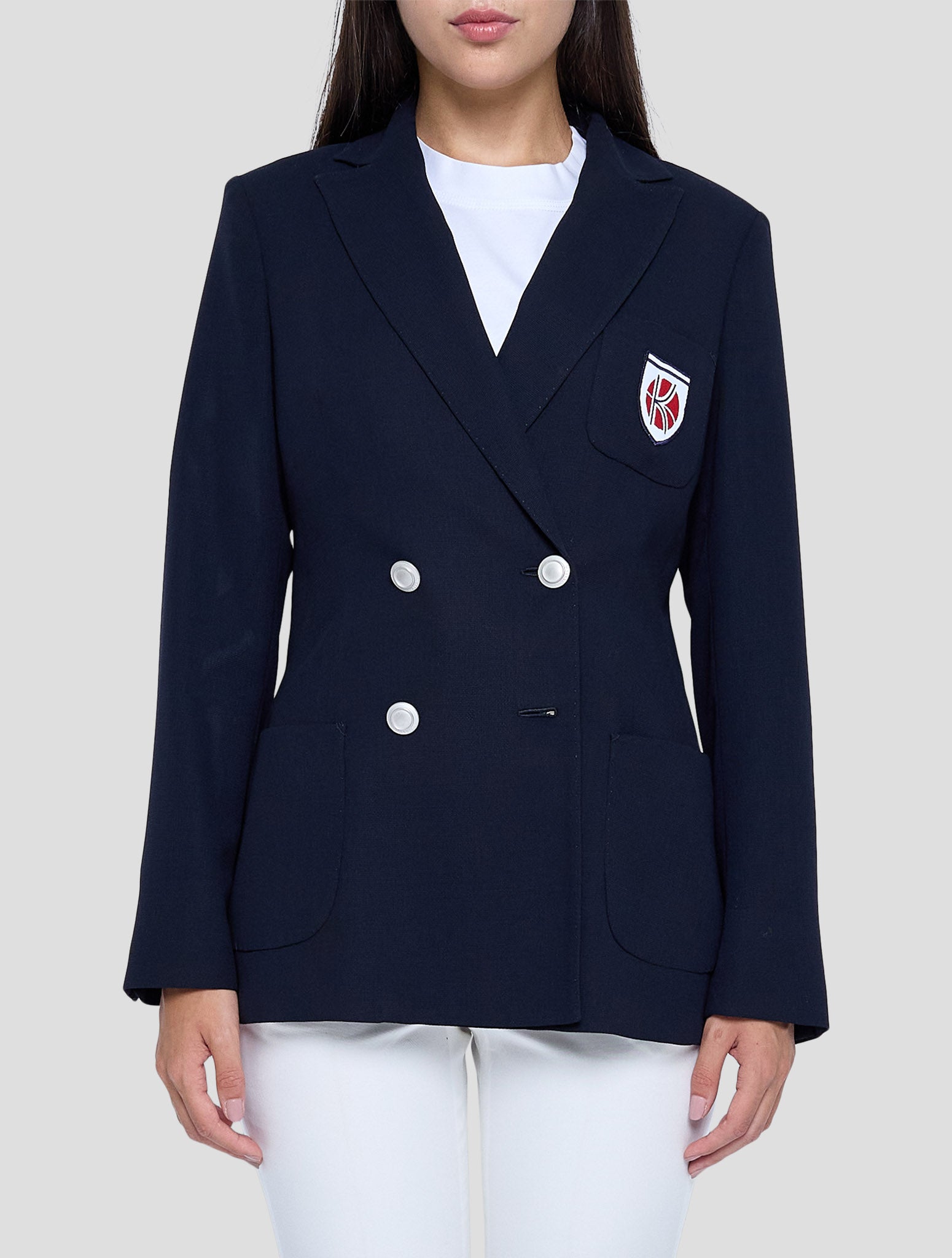 Kiton Blue Wool Blazer Women