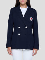 Kiton Blue Wool Blazer Women