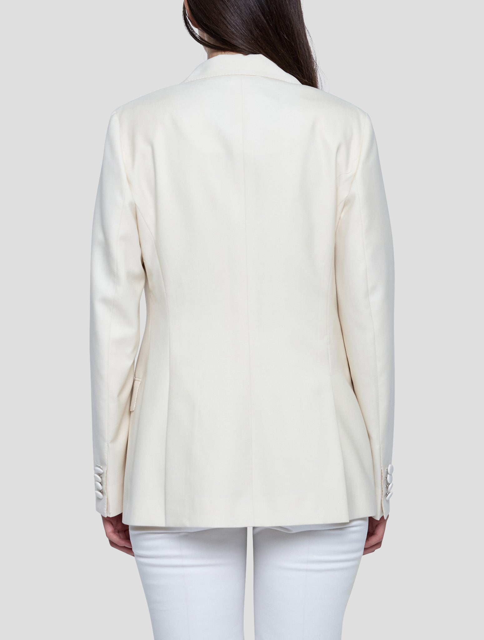 Kiton White Wool 14 Micron Blazer Women