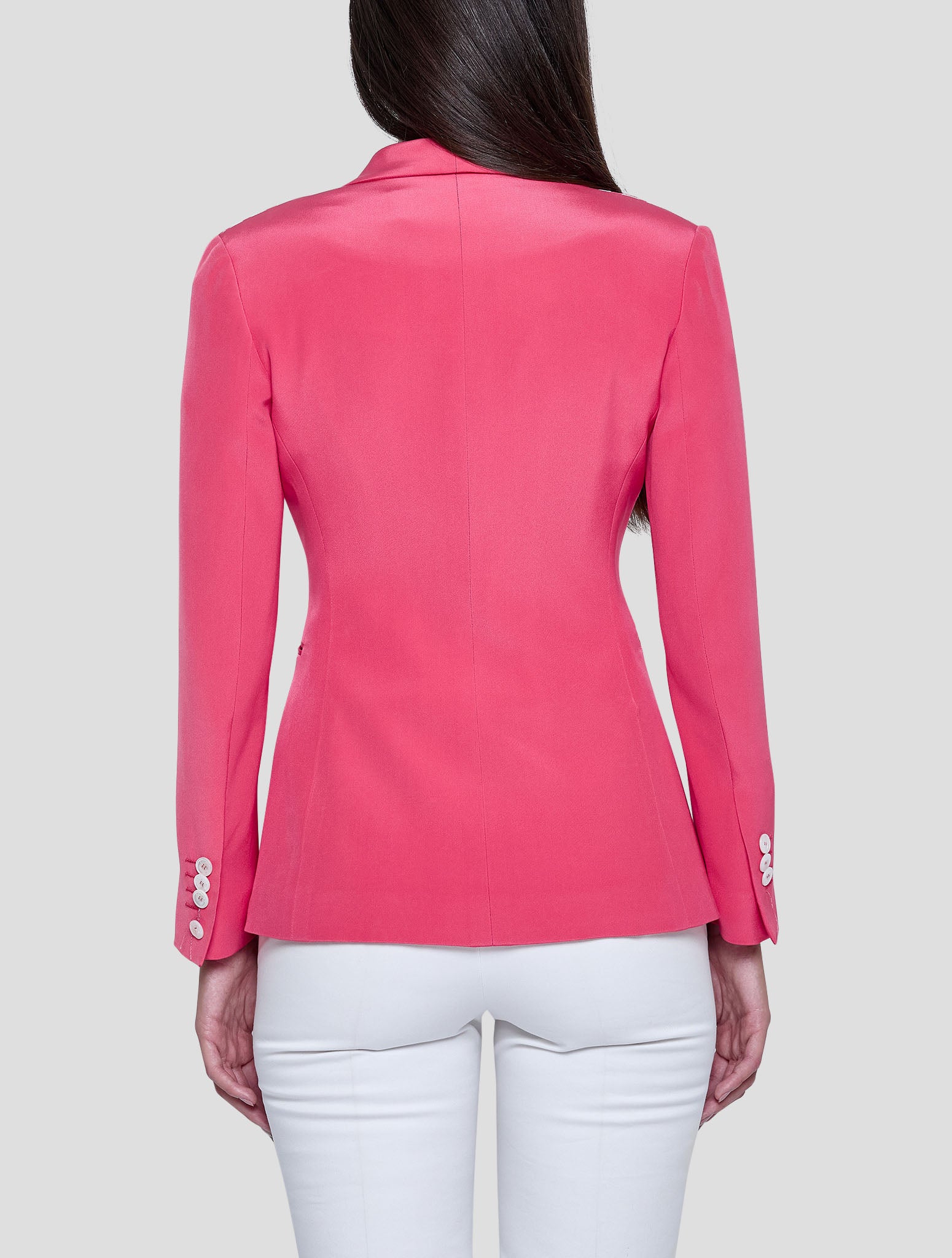Kiton Pink Silk Blazer Women