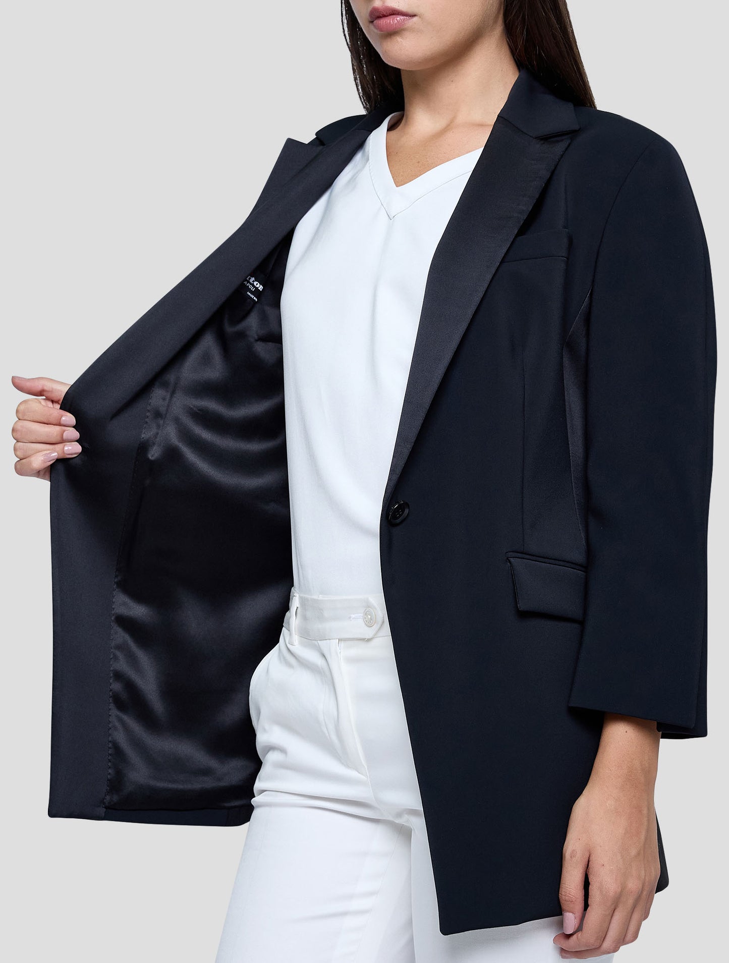 Kiton Black Pa Ea Blazer Women