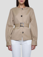 Kiton Beige Virgin Wool Ea Blazer Women