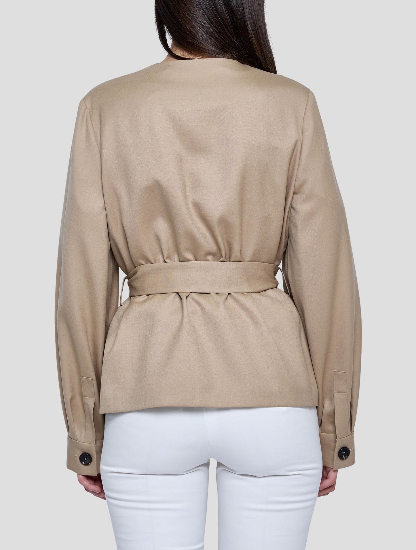 Kiton Beige Virgin Wool Ea Blazer Women