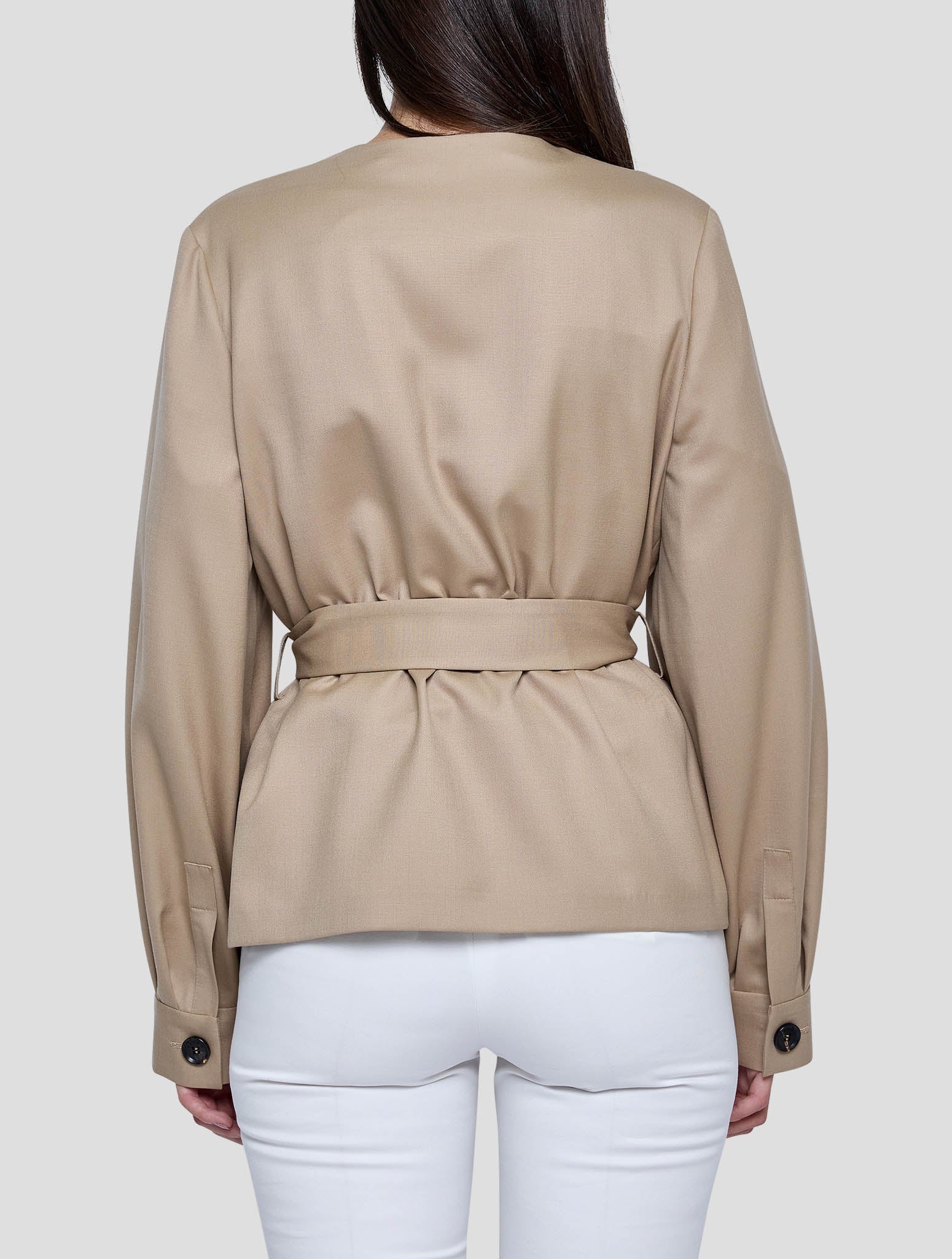 Kiton Beige Virgin Wool Ea Blazer Women