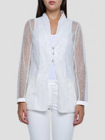 Kiton White Pl Blazer Women