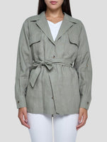 Kiton Green Linen Shirt Women
