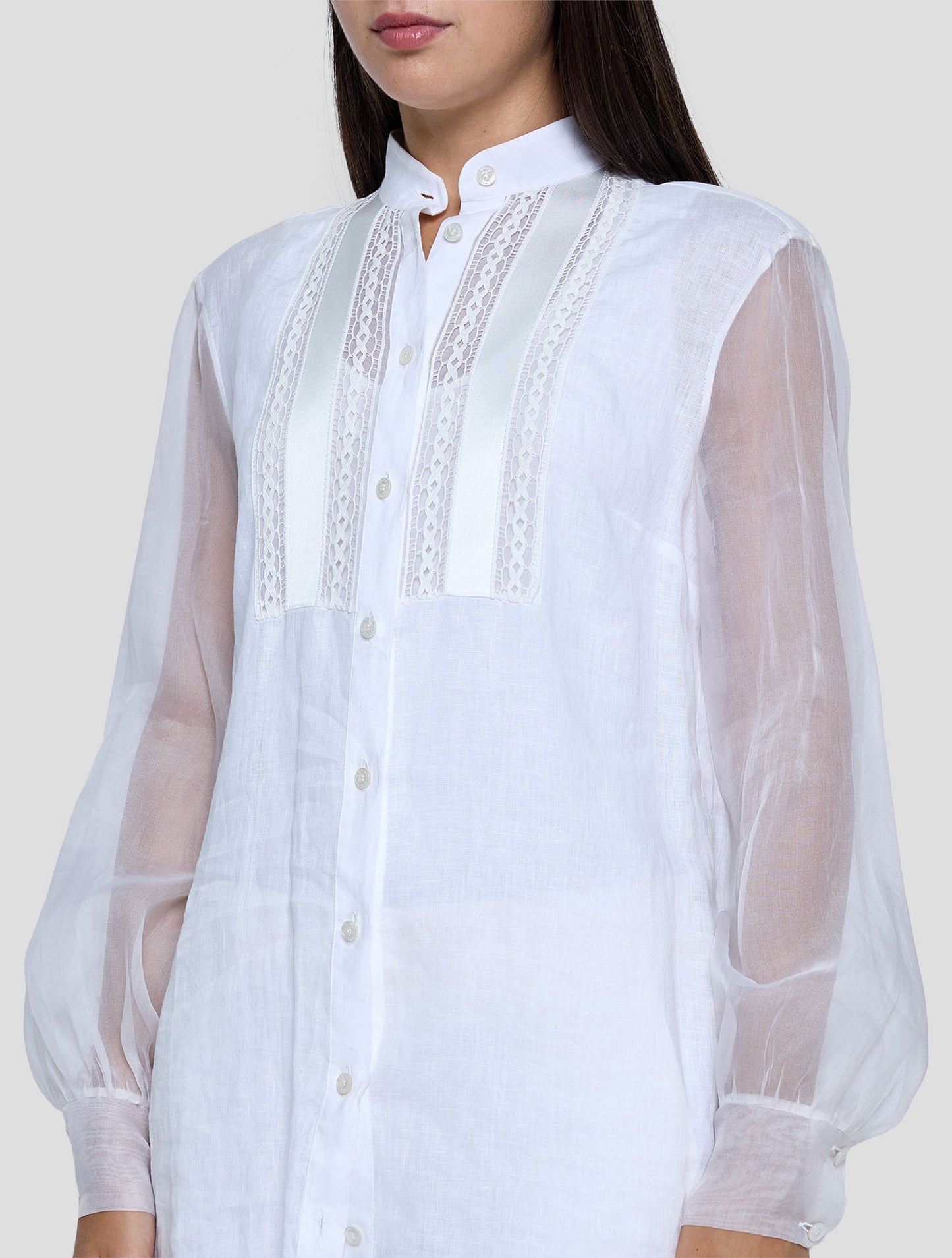 Kiton White Linen Shirt Women