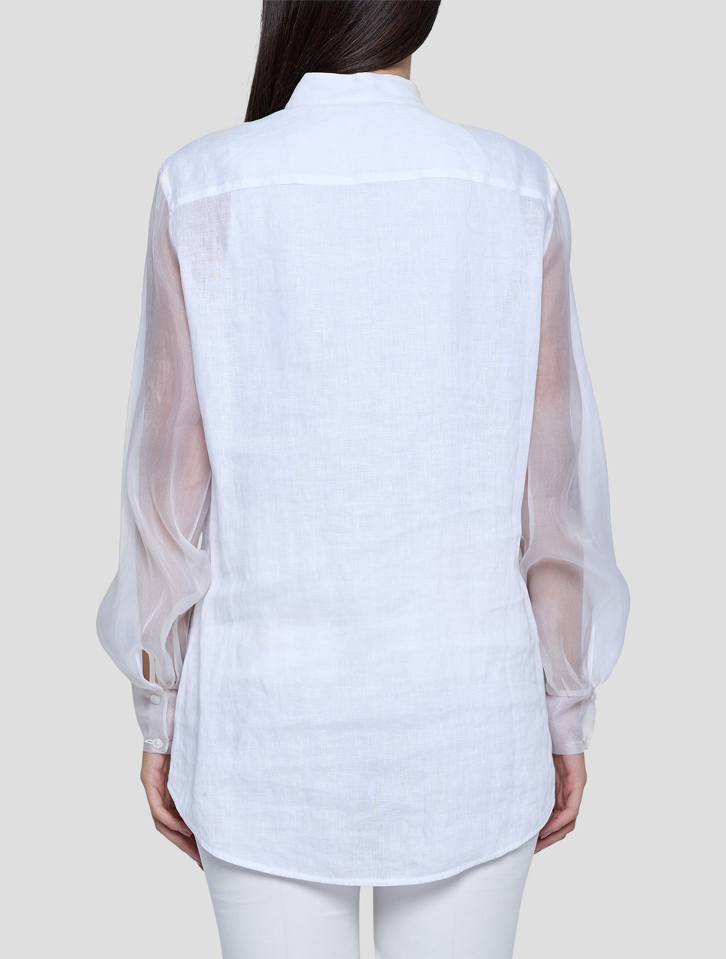 Kiton White Linen Shirt Women