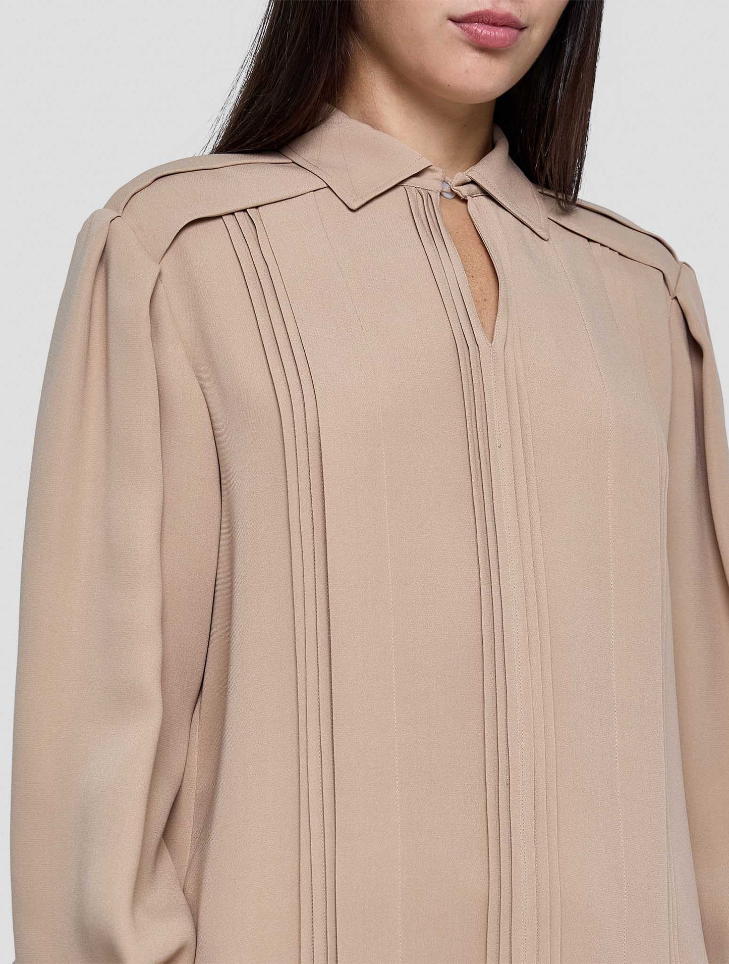 Kiton Beige Silk Shirt Women