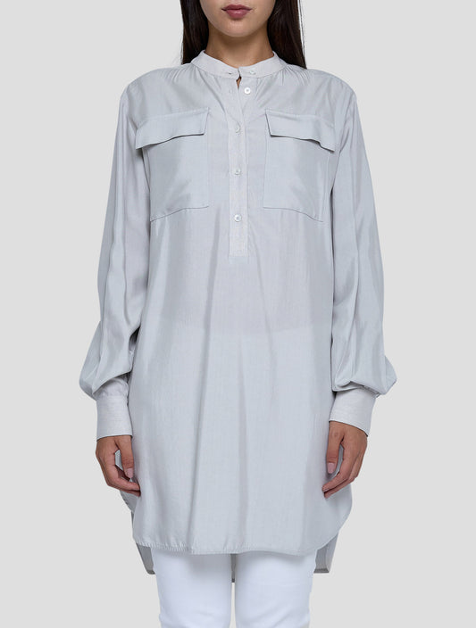 Kiton Gray Lyocell Viscose Ea Shirt Women