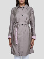 Kiton Taupe Pink Pl Reverse Overcoat Women