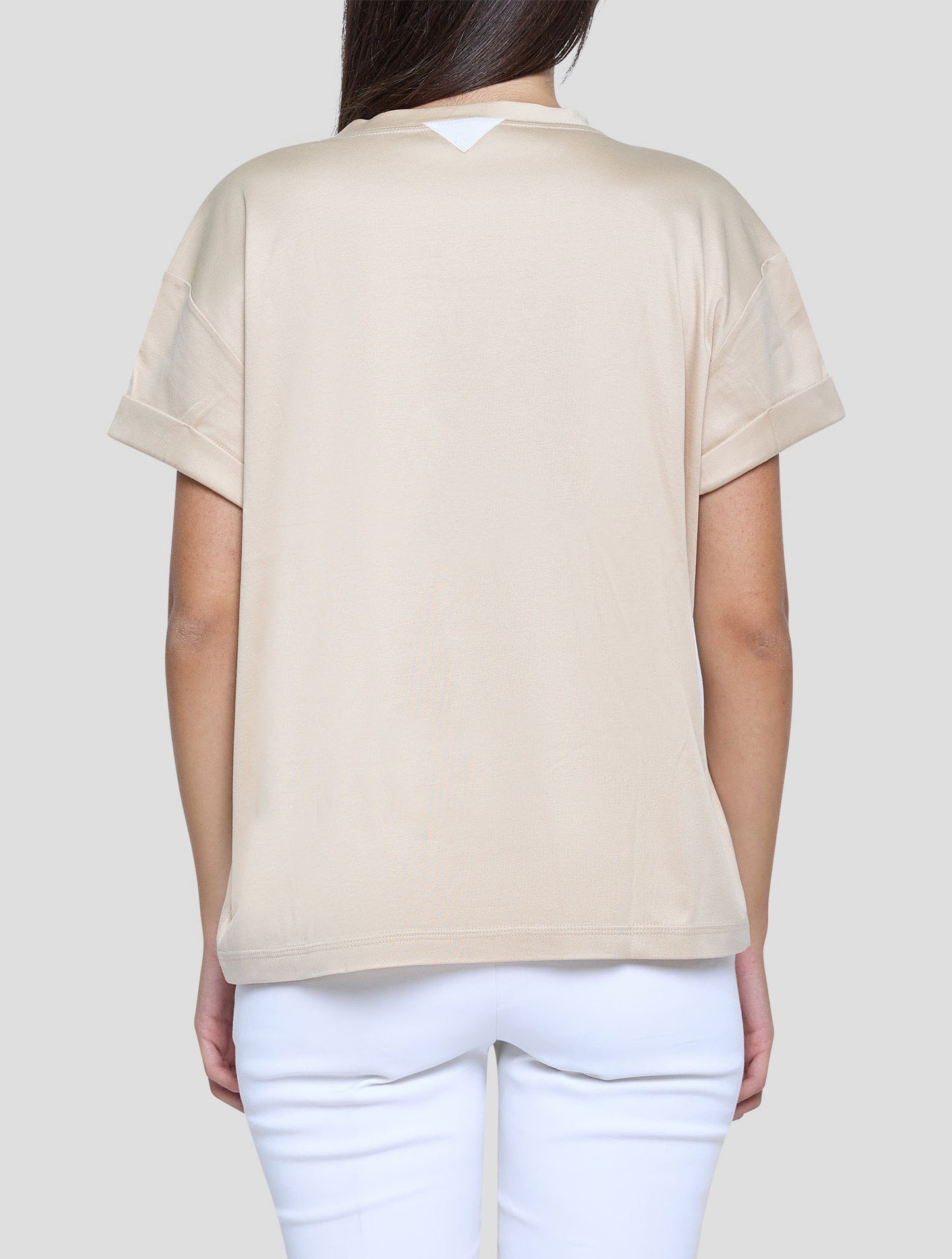 Kiton Beige Cotton T-Shirt Women