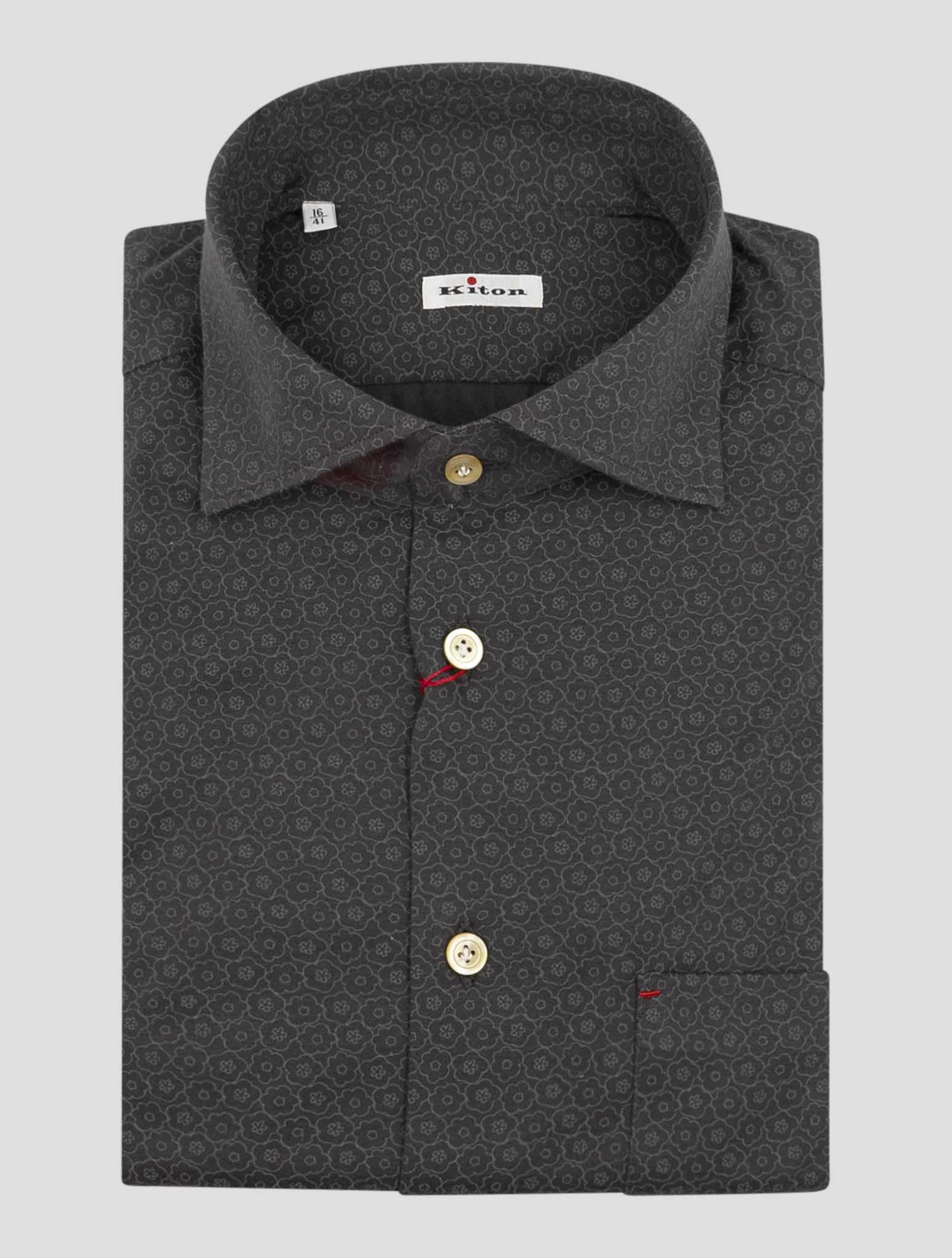 Kiton Brown Cotton Shirt Nerano