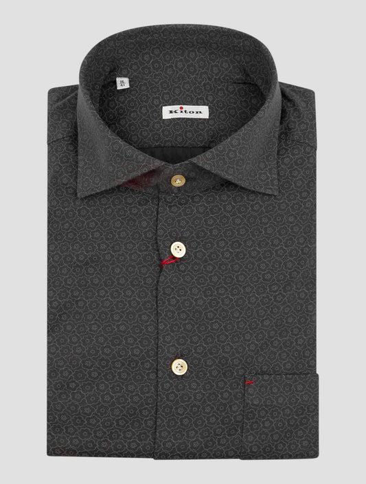 Kiton Brown Cotton Shirt Nerano