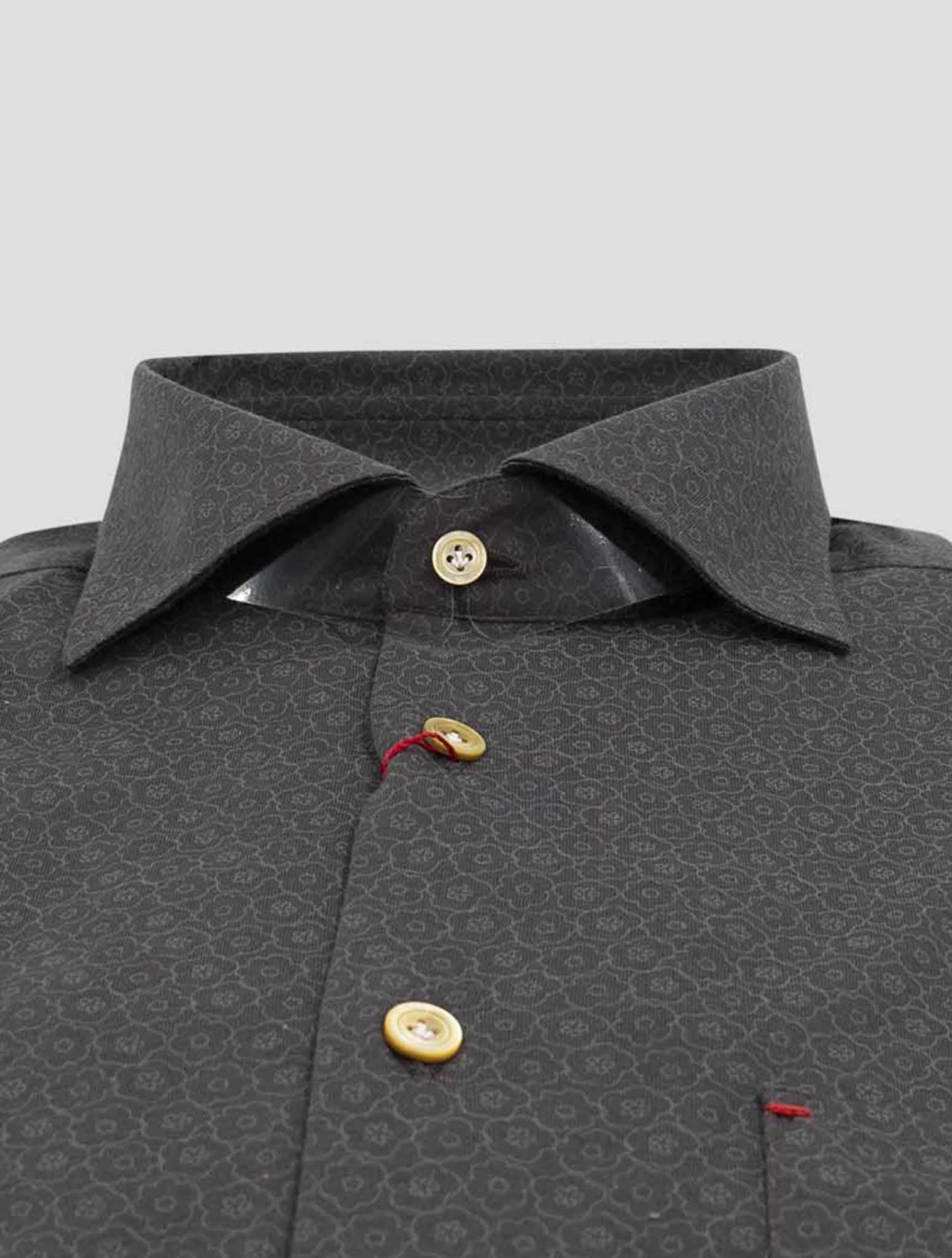 Kiton Brown Cotton Shirt Nerano
