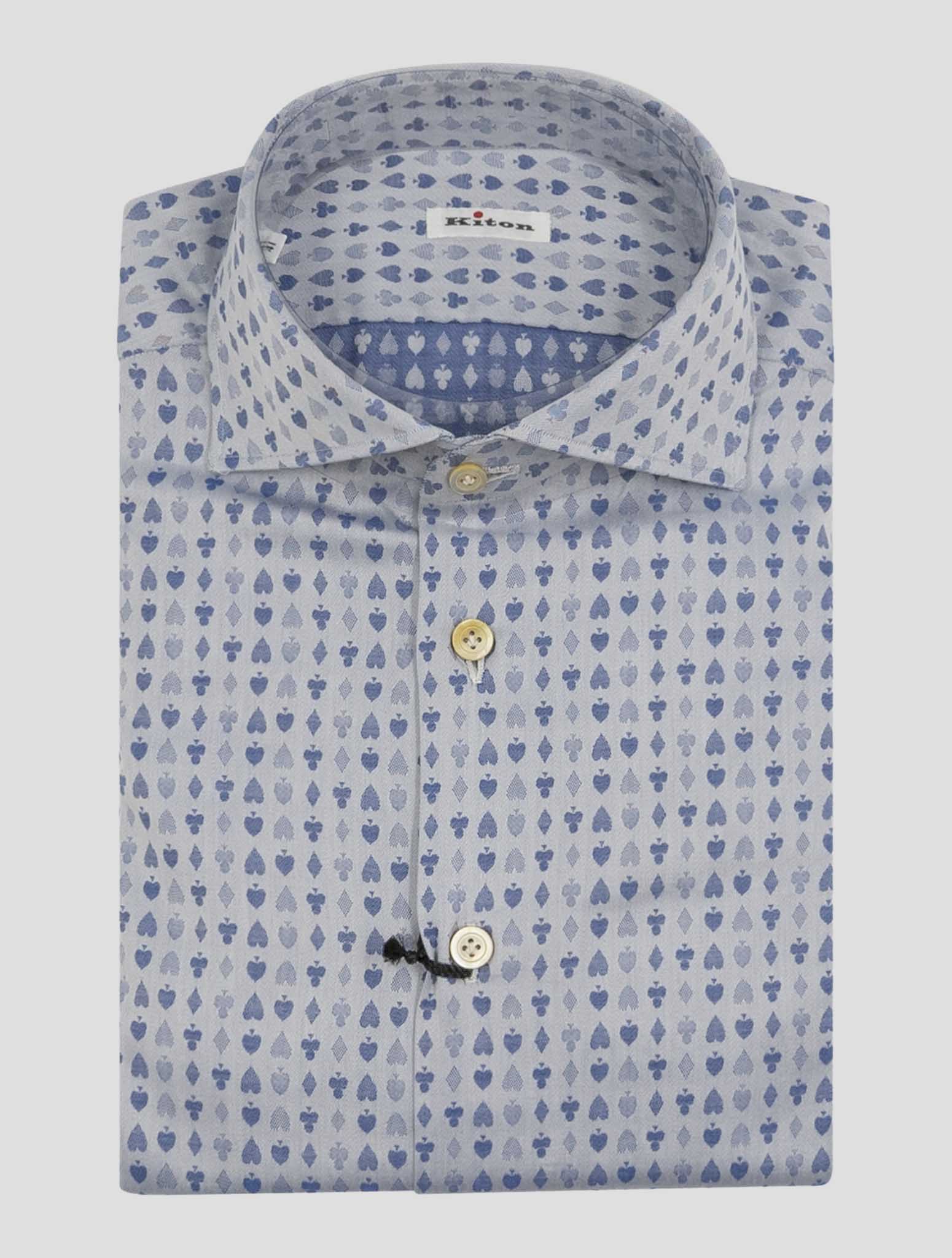 Kiton Light Blue Cotton Shirt Nerano