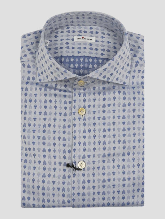 Kiton Light Blue Cotton Shirt Nerano