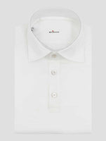 Kiton White Cotton Shirt Polo Positano